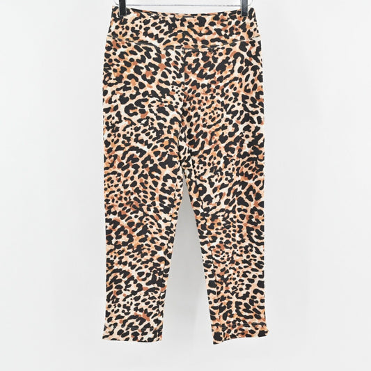 BOSTON PROPER Pants Womens Size XS Leopard Print Pull On Stretch Crop Skinny