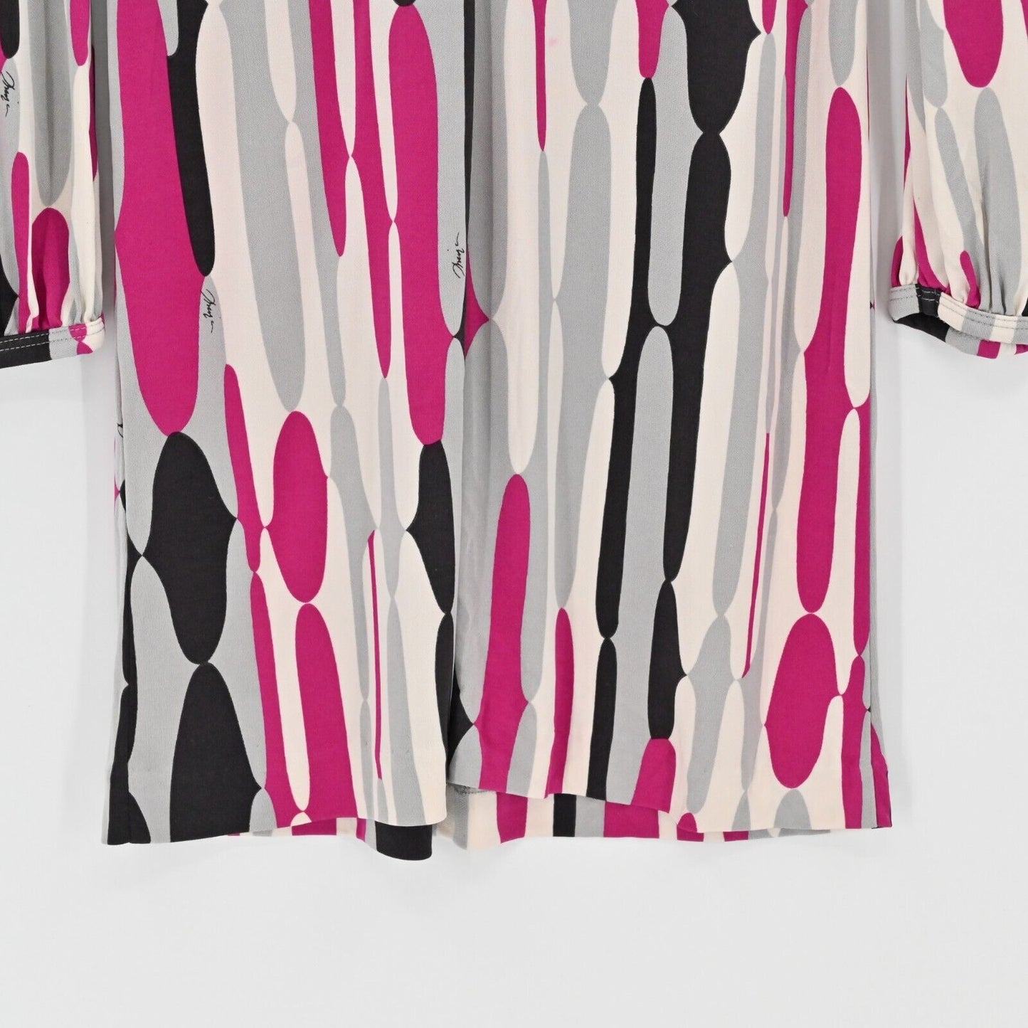 TRINA TURK Dress Womens Size 4 Pink Silk Shift Mini Geometric Retro Print USA