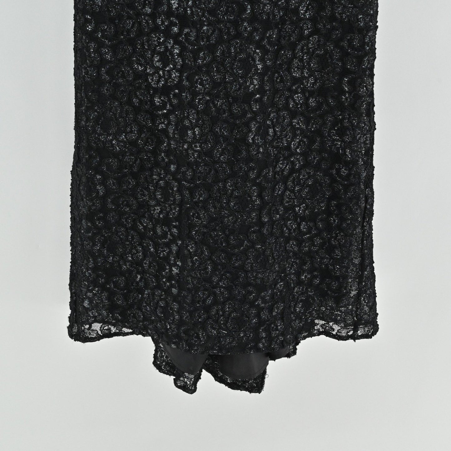 Vtg 90s Hugo Buscati Shimmer Lace Dress Size 6 Whimsigoth Black HOCO Gown USA