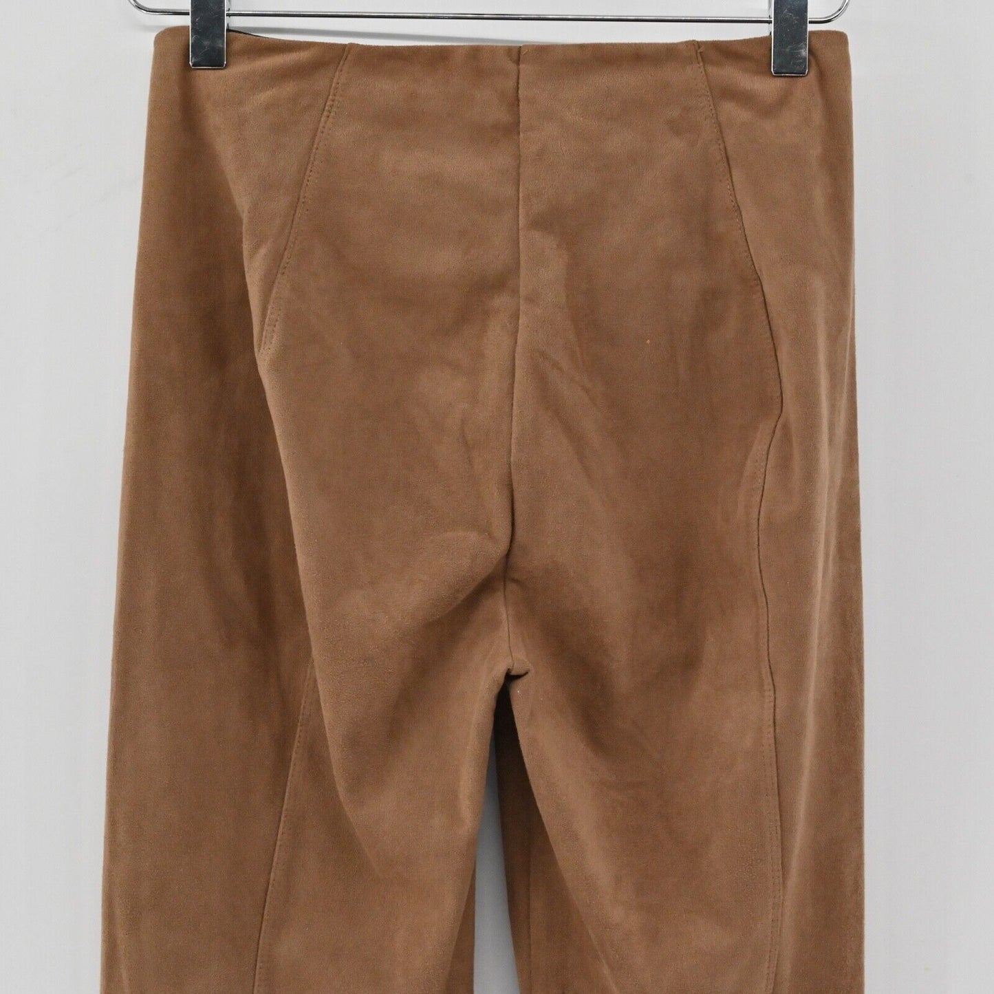 LYSSE Pants Womens Size XS Brown Faux Suede Mid Rise Equestrian Pull On Skinny