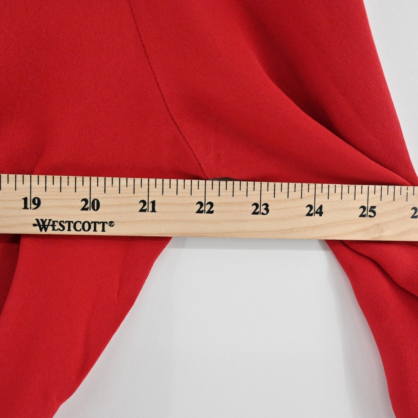 Mason Silk Shirt Dress Sz 4 Red Puff Sleeve Button Front Tie Belt Retro 50s USA