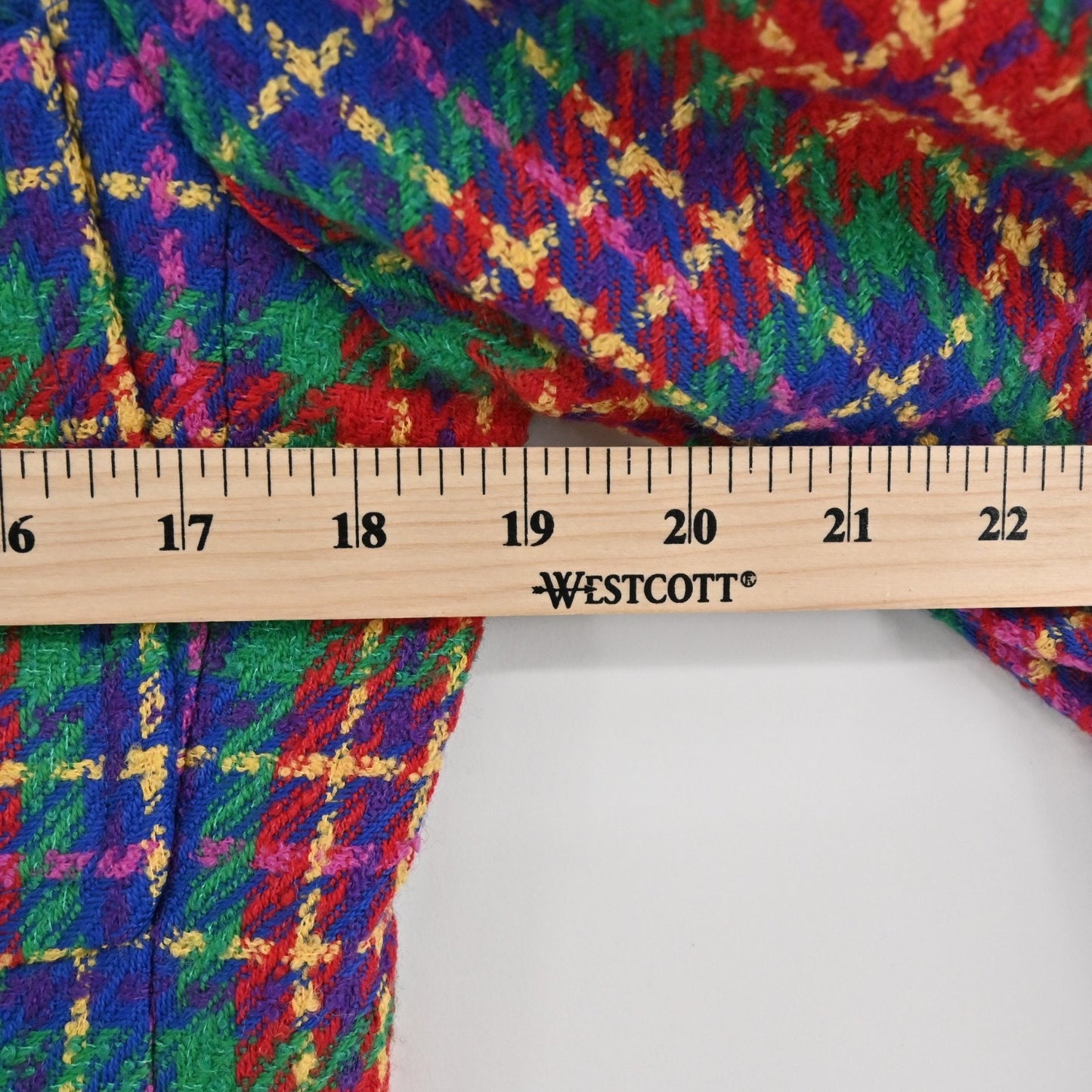 Vtg Carlisle Womens Plaid Wool Blazer Size 6 Collarless Double Breasted Jacket