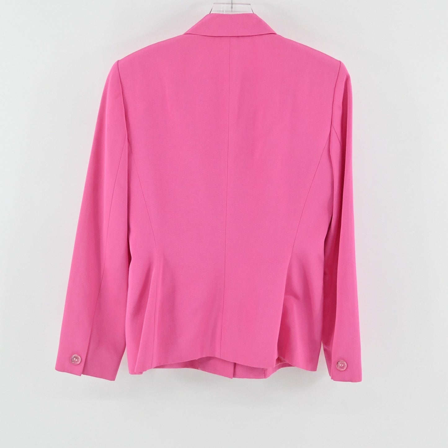 Vtg 90s Dana Buchman Skirt Suit Set Size 8/10 Pink Cotton Academia Preppy Career