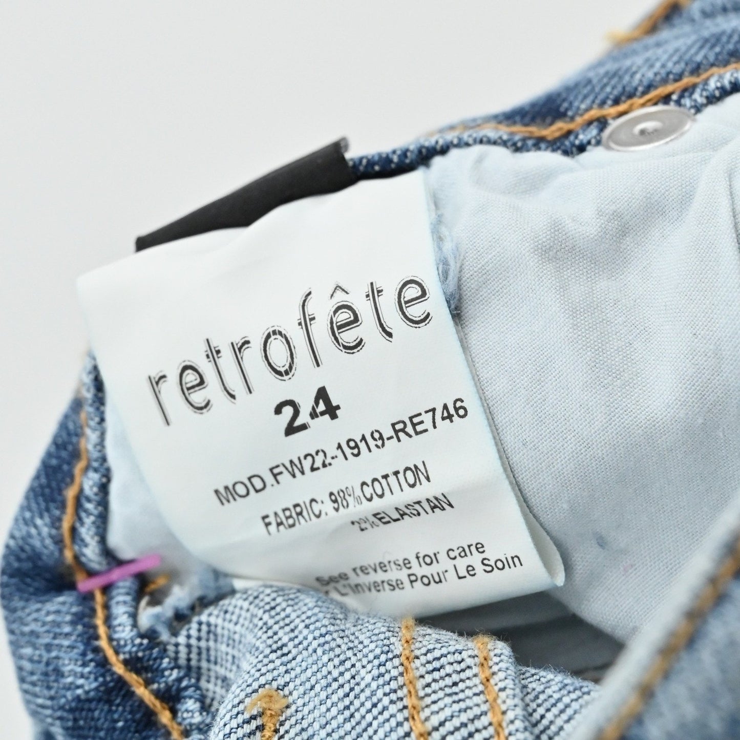 Retrofete Womens Presley Jeans Size 26 Bailey Flare High Rise Distressed Denim