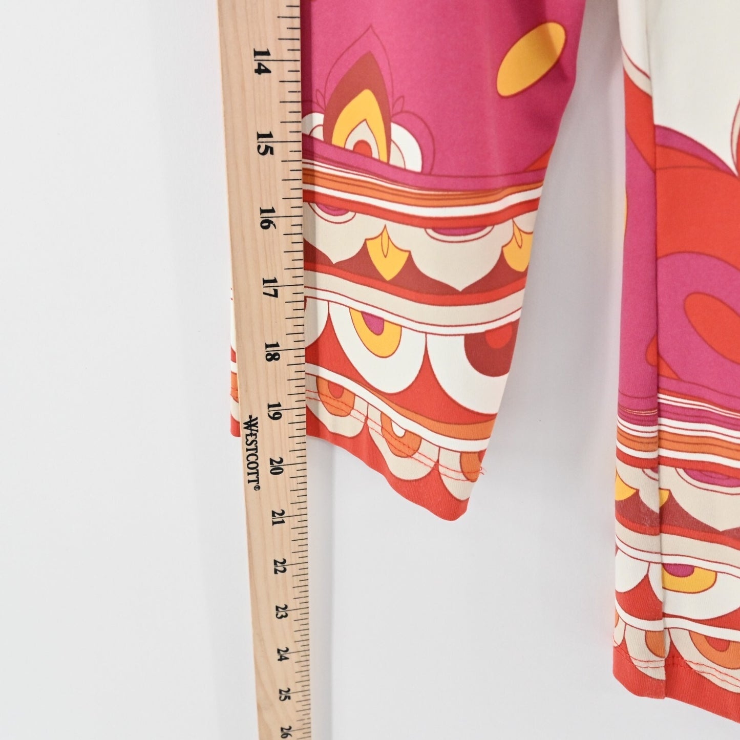 J MCLAUGHLIN Womens Catalina Cloth Top Size L Stretch Quarter Sleeve Retro Print