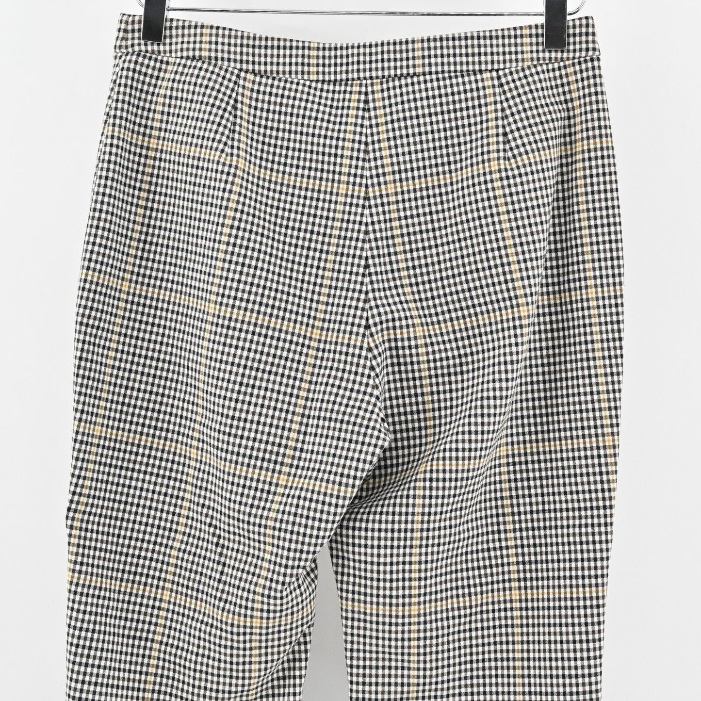 THEORY Pants Womens Size 2 Clean Straight Slit Dale Portland Plaid Wool Academia