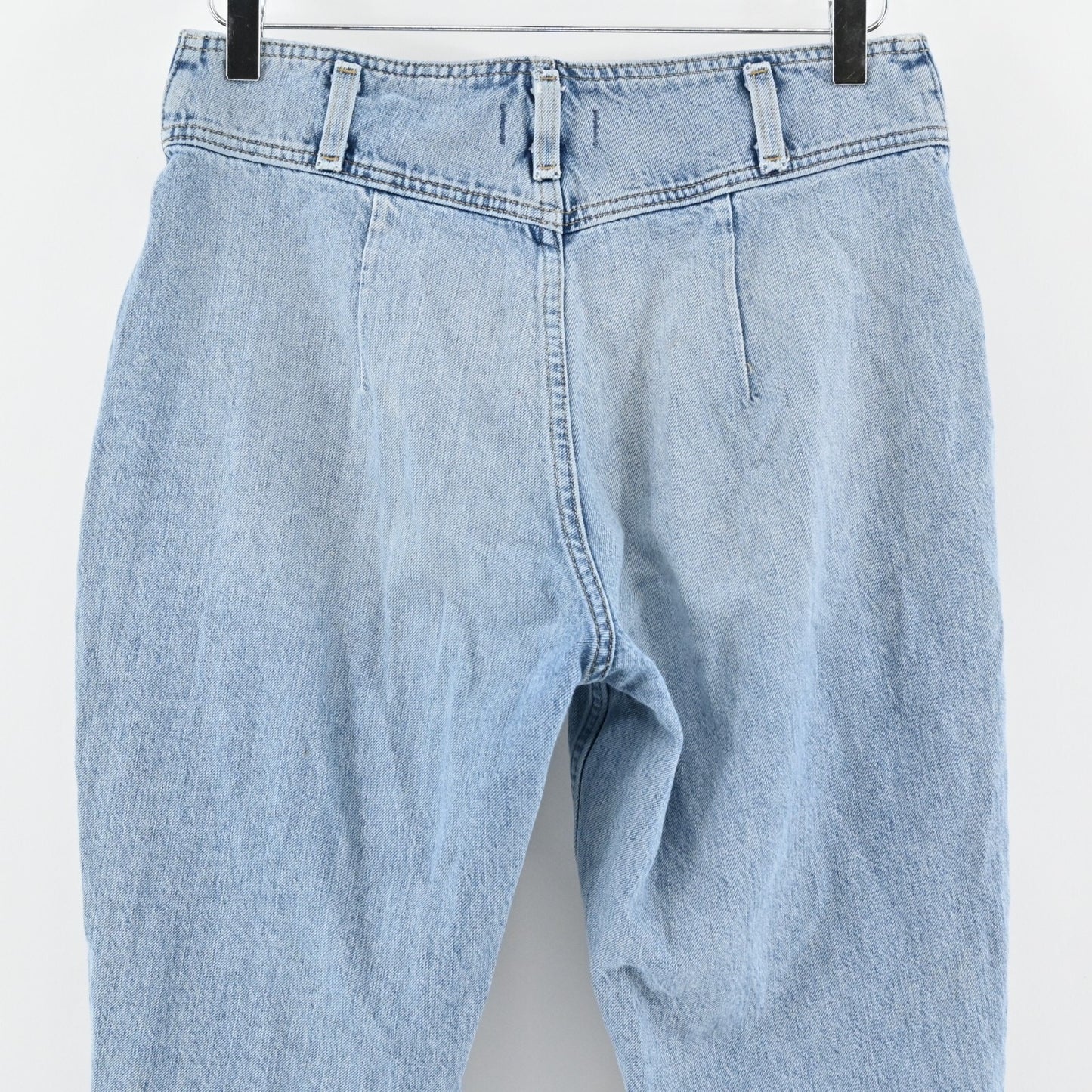 ABERCROMBIE FITCH Womens Retro Mom Jeans Size 6 Blue Denim High Rise Raw Hem