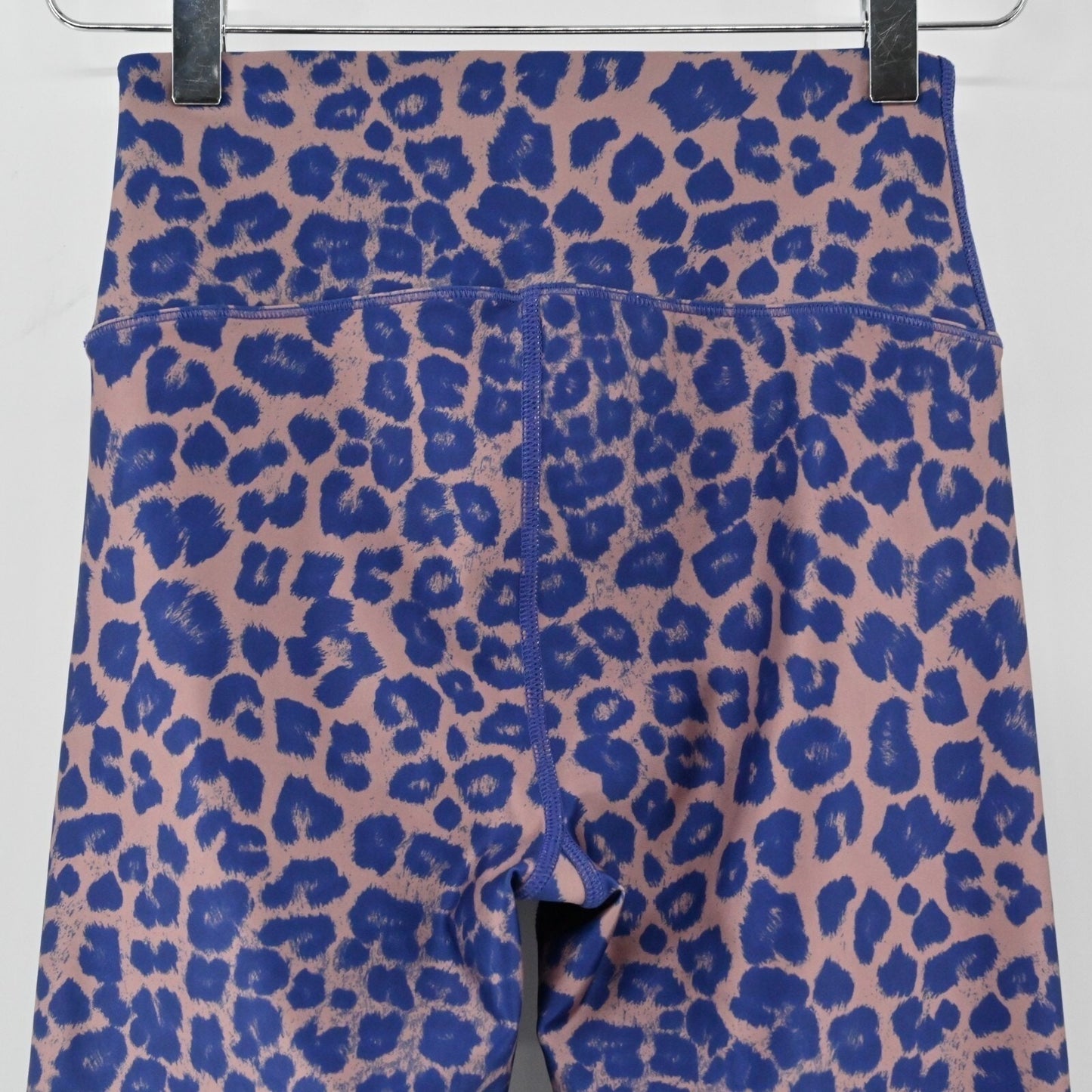 GOOD AMERICAN Womens Animal Print Leggings Size S Tonal Blue Purple Athleisure