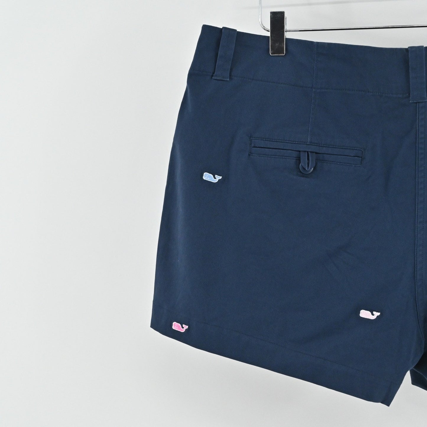 Vineyard Vines Womens Dayboat Classic Shorts Size 16 Navy Logo Embroidered Chino