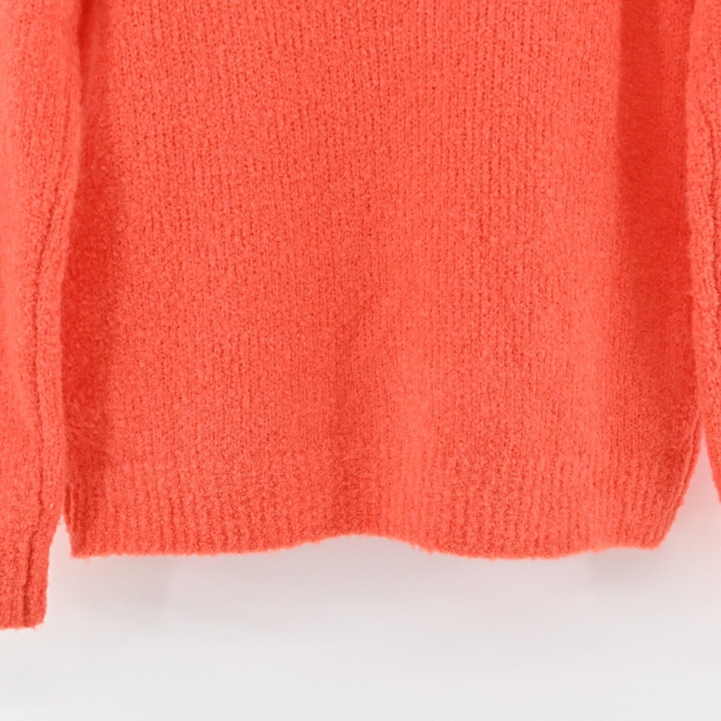 LOVERS FRIENDS Sweater Womens Size XS Wool Blend Coral Mock Neck Knit Top Cozy