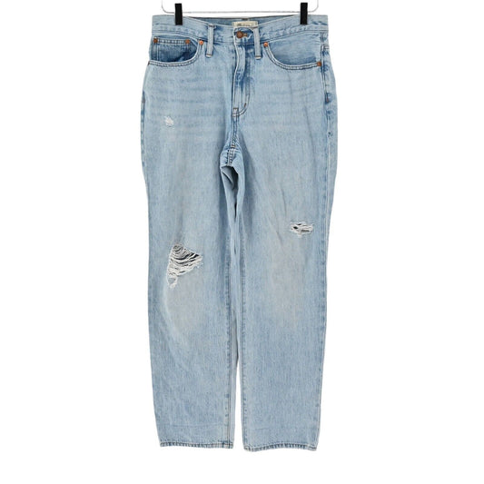 MADEWELL Jeans Womens Size 26 Relaxed Jeans Light Wash Distressed Straight Leg