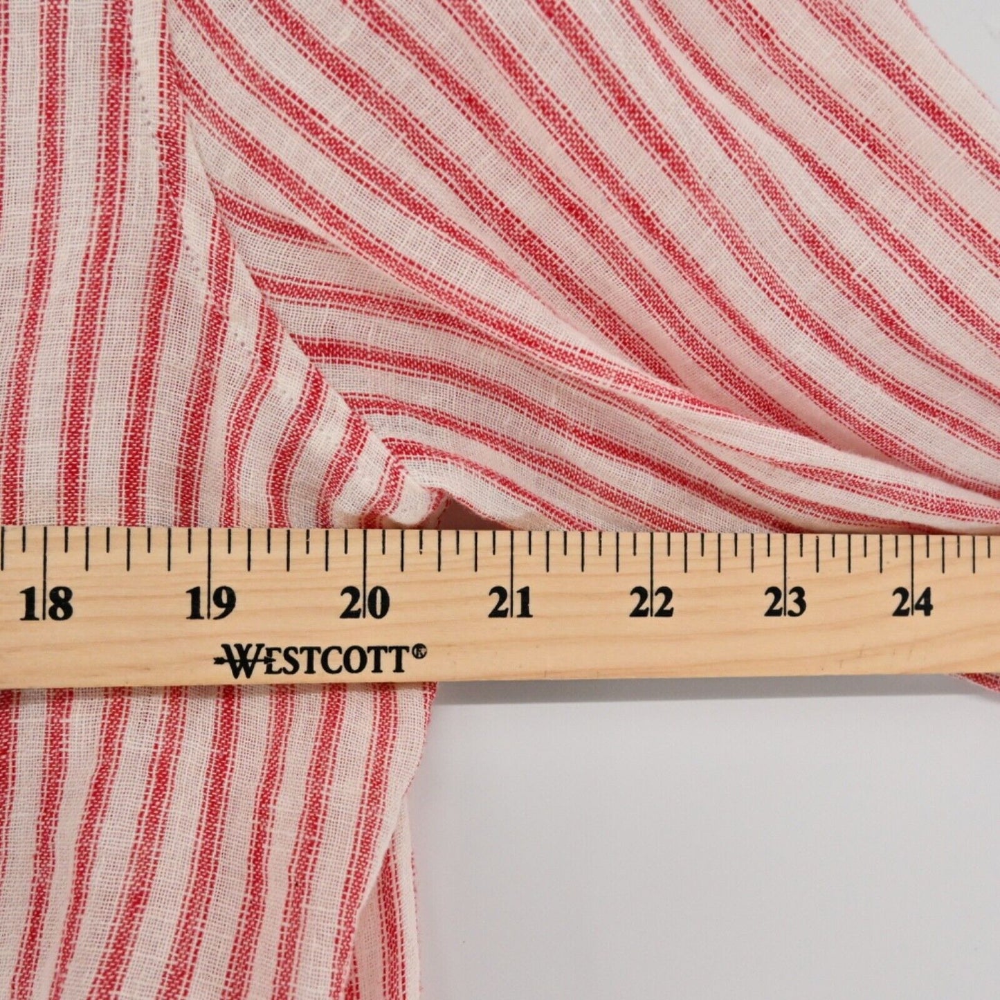 RAILS Top Womens Size XS Red White Belmont Stripe Linen Val Tie Front Button Up