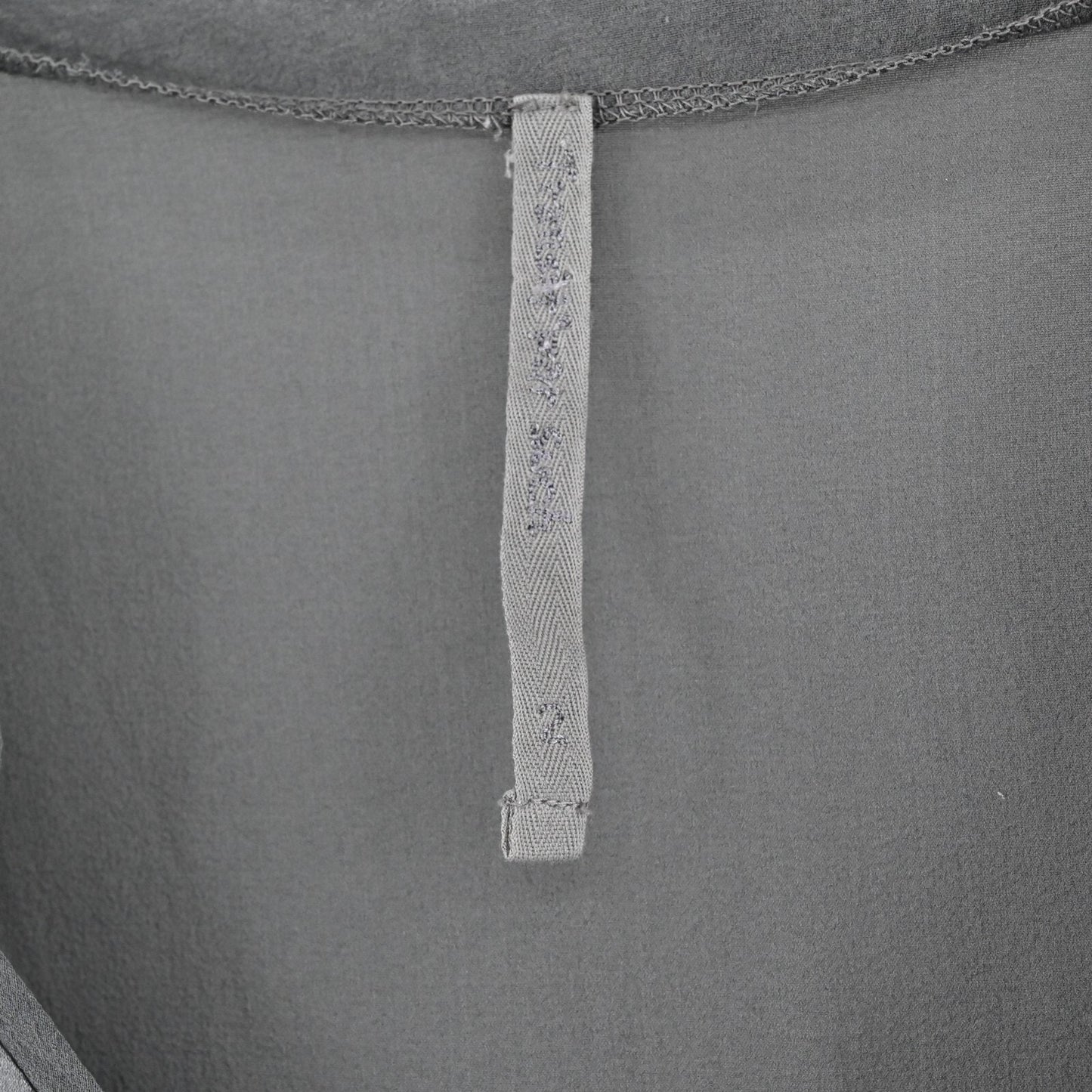 TRANSIT PAR SUCH Top Womens Size 2/S Gray Silk Combo VNeck Oversized Lagenlook