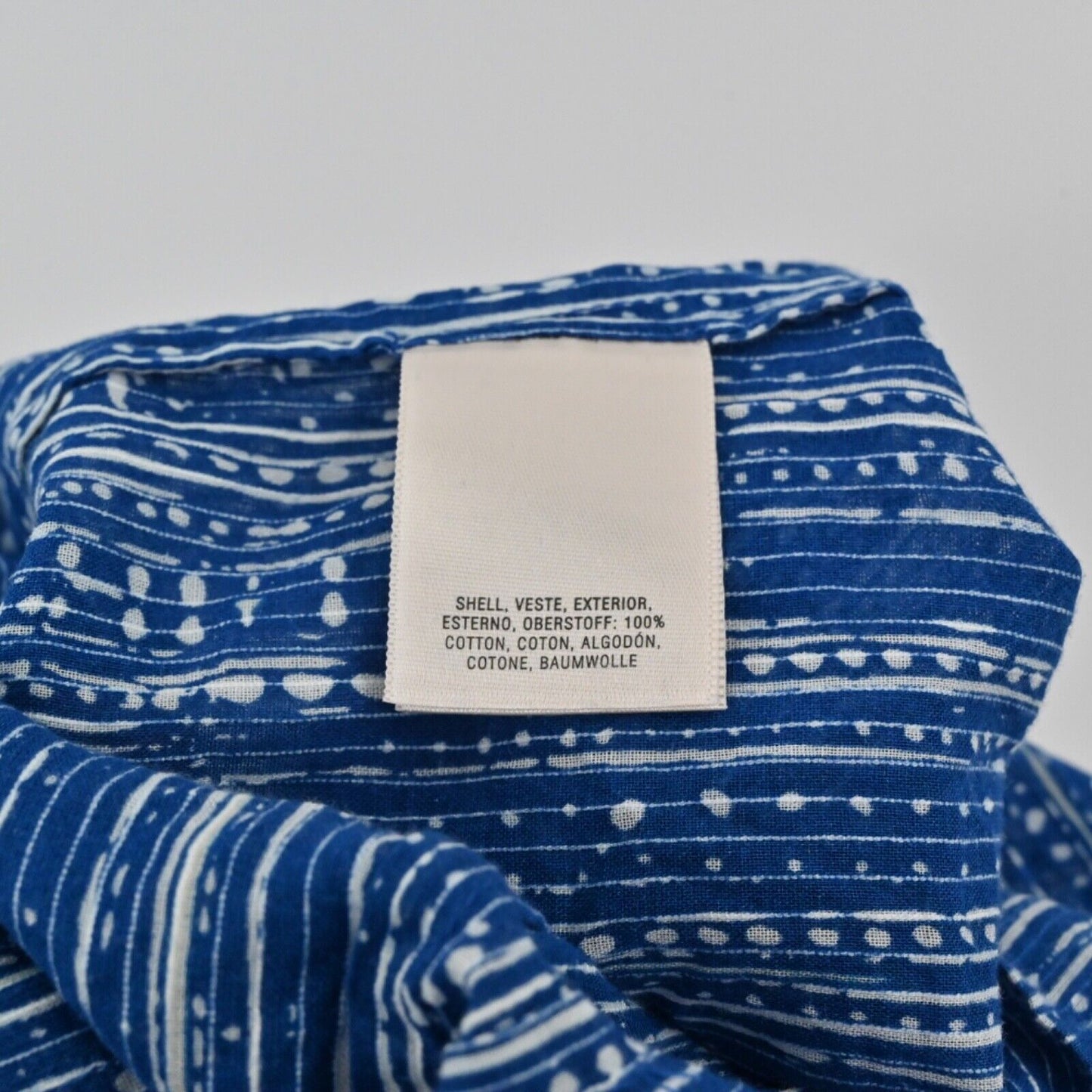 ANTHROPOLOGIE Top Womens Size 0 MAEVE Blue Stripe 100% Cotton Orchid Island Boho