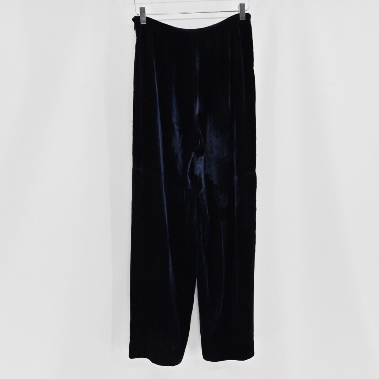 Vtg ARMANI COLLEZIONI Pants Womens Size 6 Velvet Navy Blue Silk Whimsigoth 90s