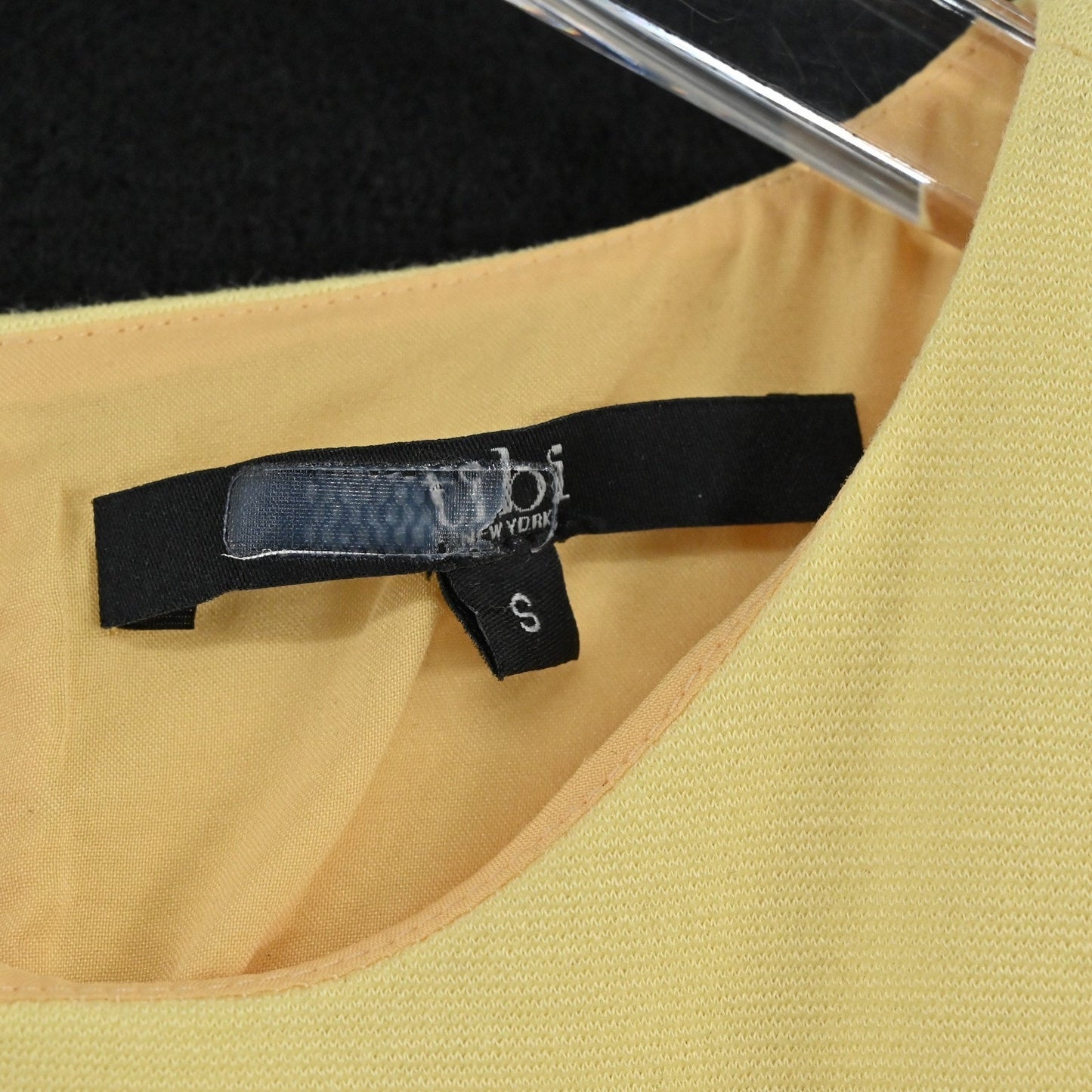 Tibi Yellow Shift Dress Size S Mod Retro Pastel Round Neck Minimalist Modern