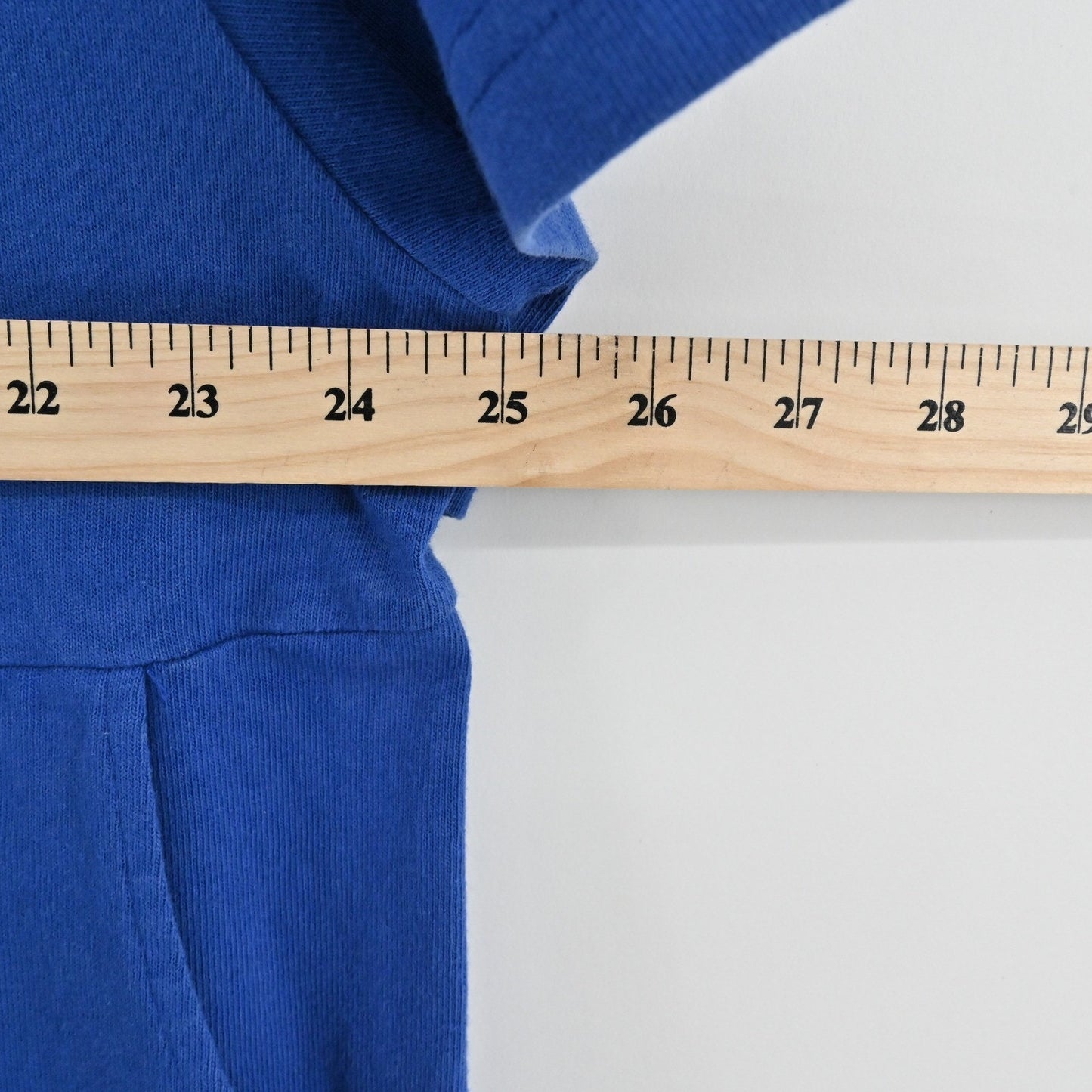 Vtg Bryn Walker Oversized Tunic Dress Size L Blue Cotton Lagenlook Boho Pockets