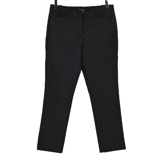 THEORY Pants Womens Sz 6 Izelle Charismatic Jacquard Dress Pants Black Straight