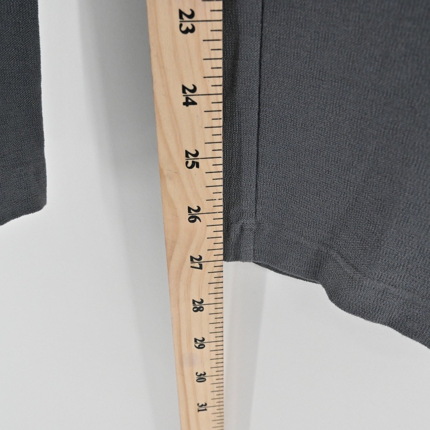 Eileen Fisher Washable Stretch Crepe Straight Pants Size S Gray Knit Lagenlook