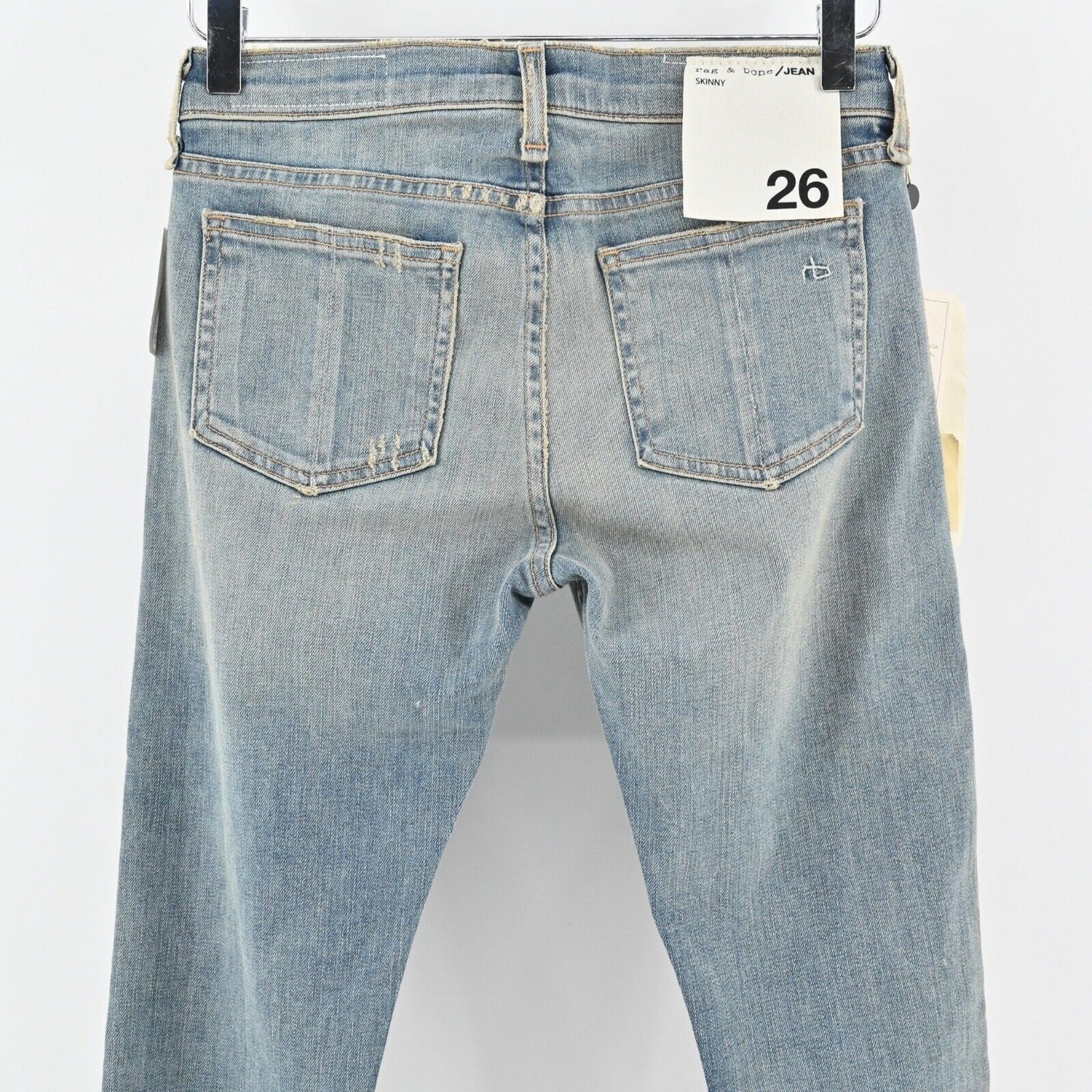 RAG BONE Jeans Womens Size 26 Light Wash Distressed Water Street Low Rise Skinny