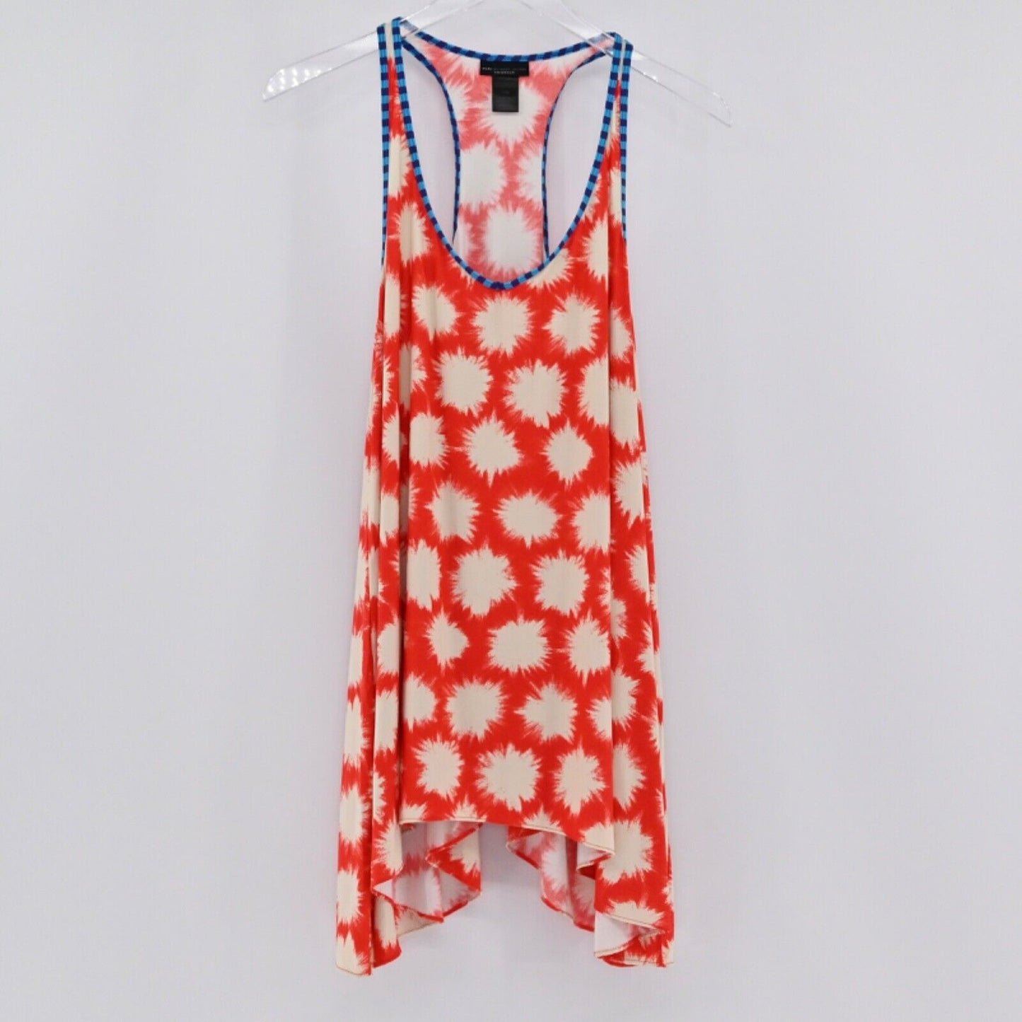 MARC By MARC JACOBS Cover Up Womens Sz L Sparks Swim Dress Red Racerback V Neck