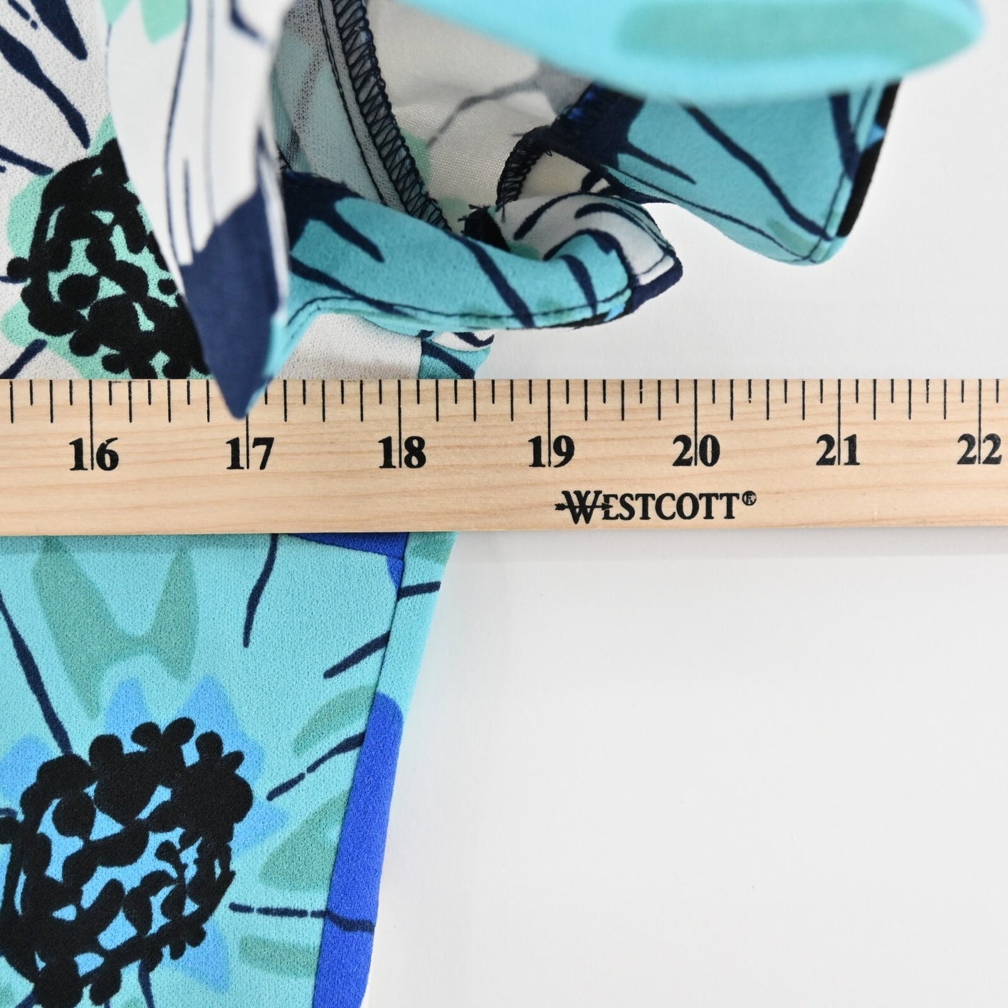 PAPPAGALLO Blue Floral Dress Size 2 Retro Scalloped Hem Sheath Mini Preppy