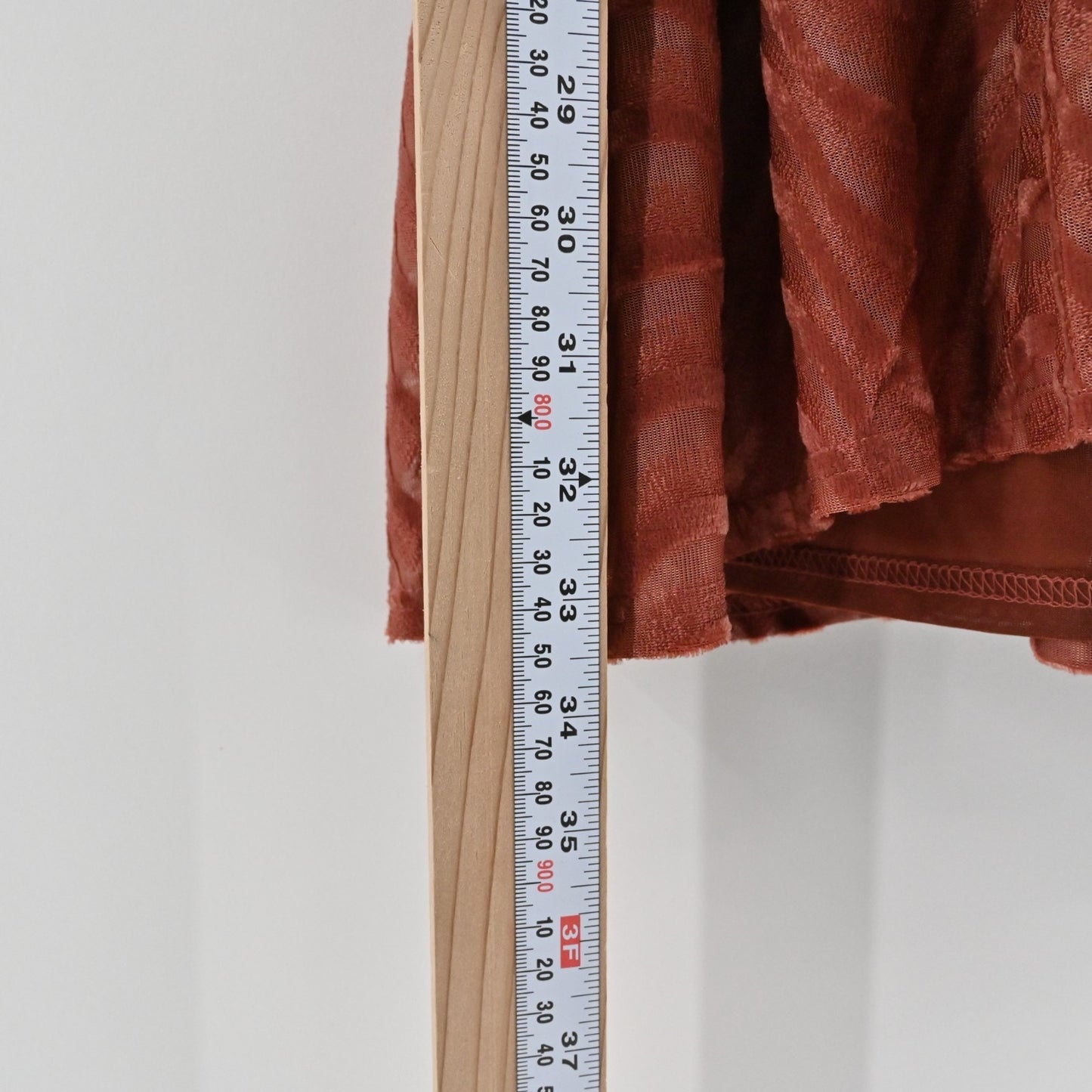 MOON RIVER Velvet Babydoll Dress Size M Peasant Boho Puff Sleeves Rust Retro 70s