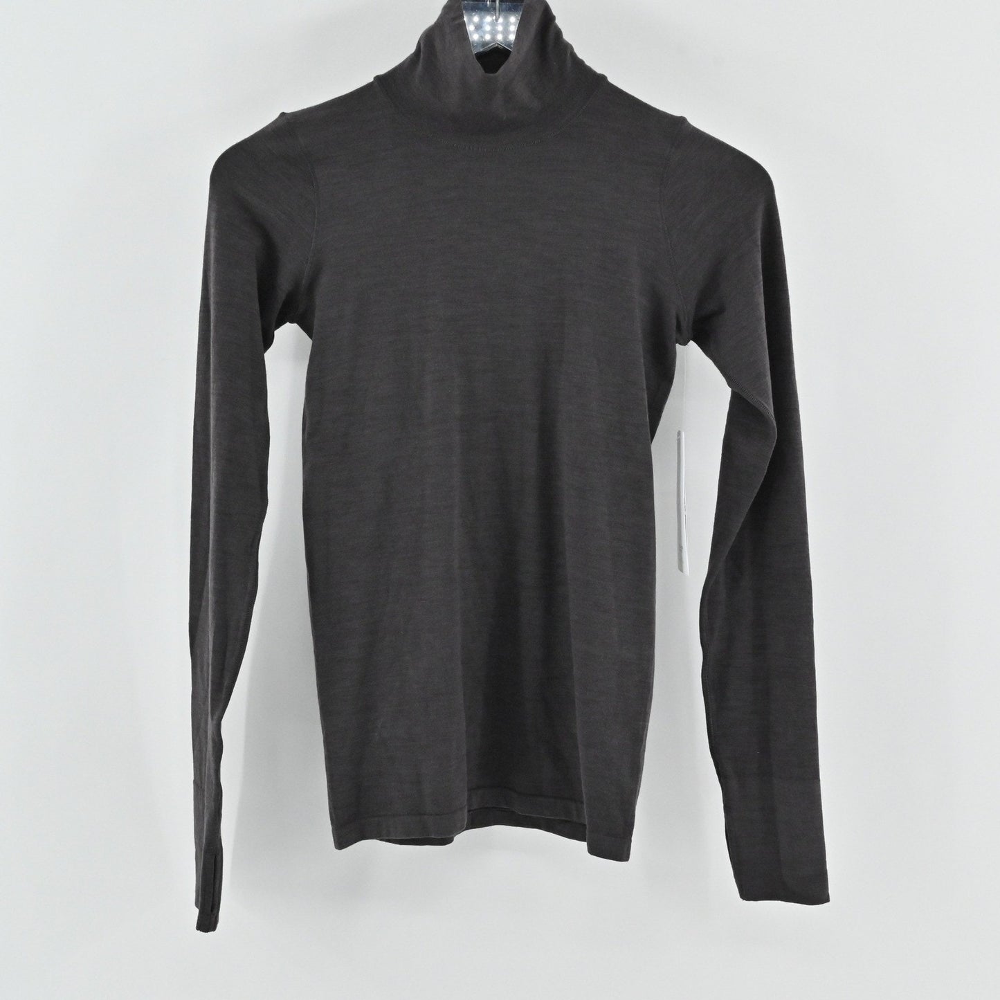 Athleta Foresthill Ascent Turtleneck Top Womens XS Brown Wool Blend Long Sleeve