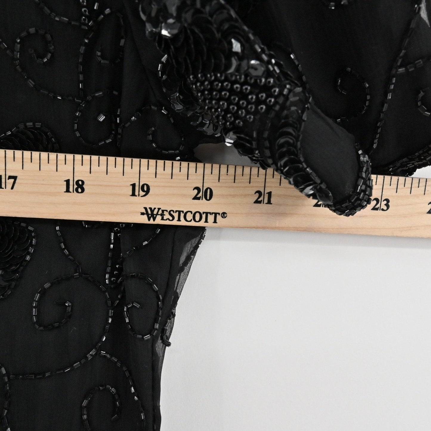 Vtg Stenay Silk Beaded Top Size S Black Sequin Whimsigoth Retro Glam Luxe Blouse