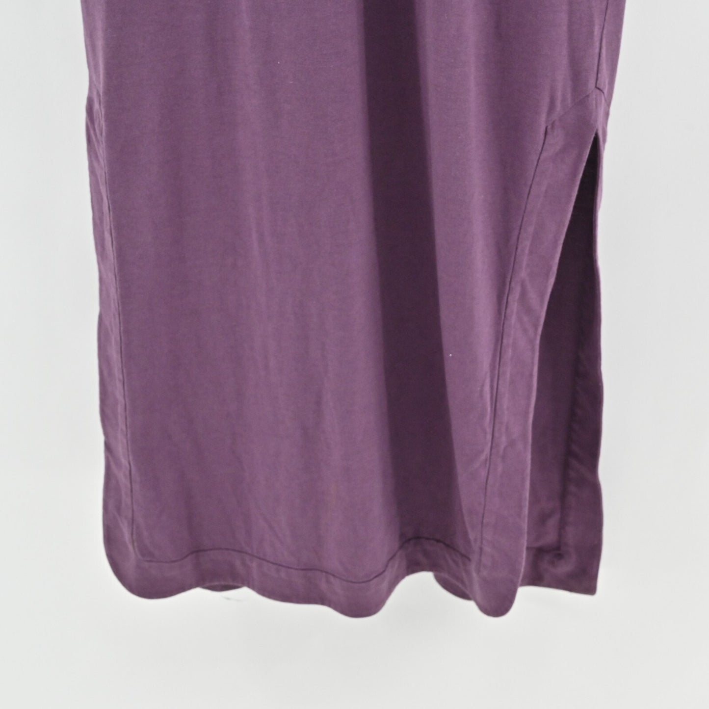 DIANE VON FURSTENBERG Dress Size S Rae Purple Side Slit Tie Waist Casual Maxi