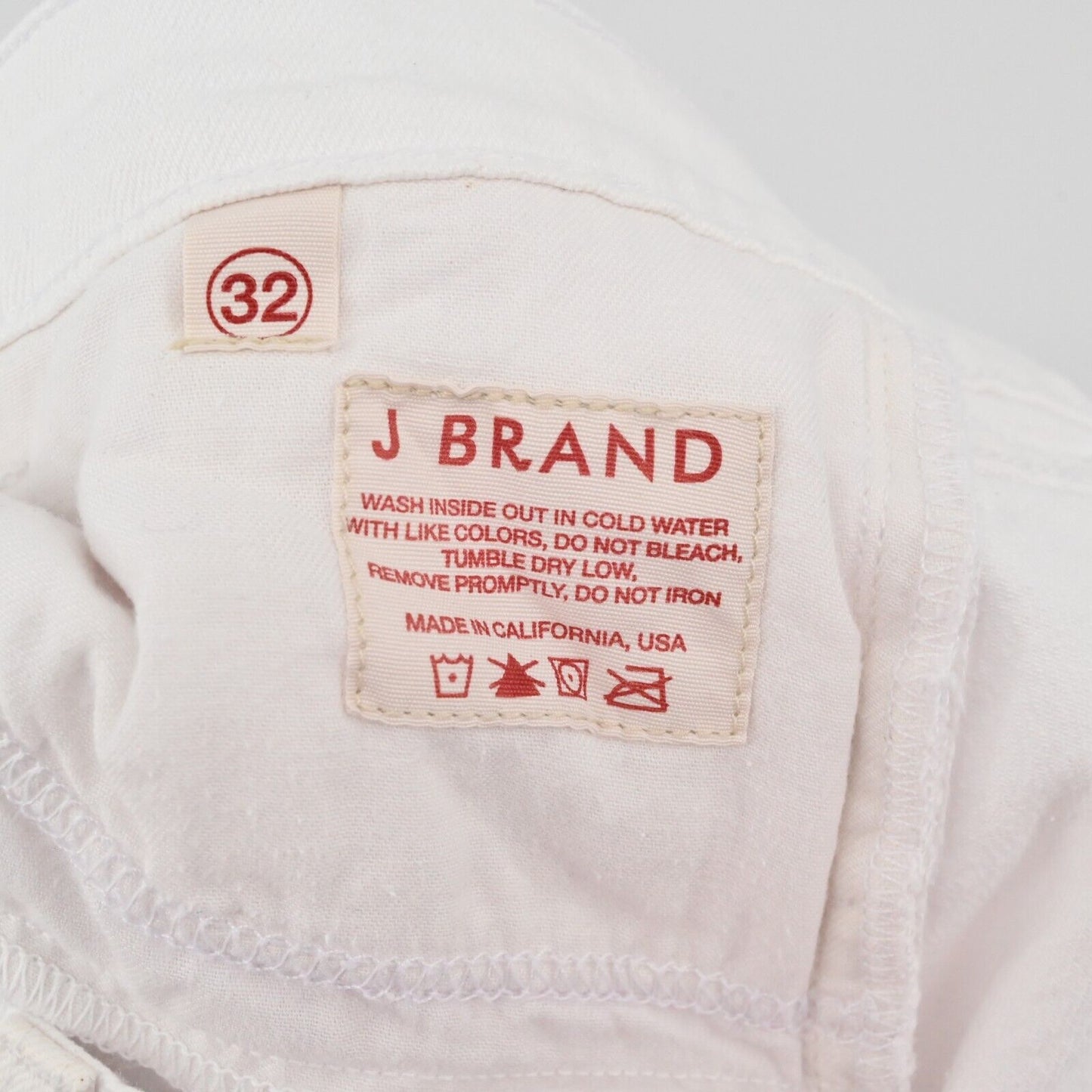 J BRAND Jeans Womens Size 32 White Denim Bootcut Mid Rise Classic Casual Coastal