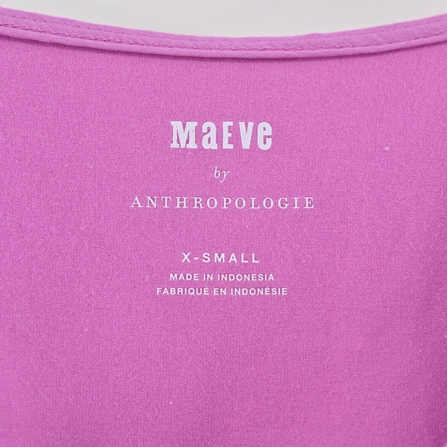 Anthropologie Maeve Womens Flutter Sleeve Top Size XS Lilac Coquette Blouse