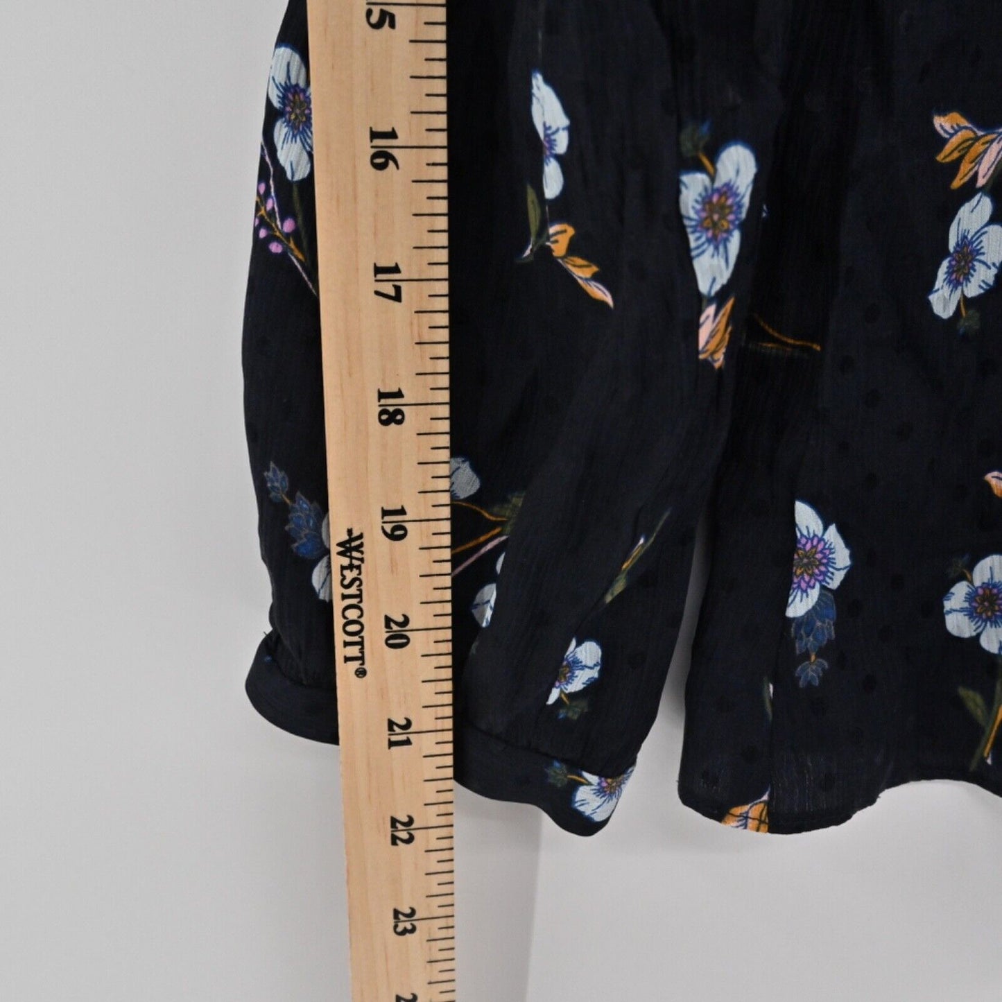 REBECCA TAYLOR Top Womens Size 2 Black Floral 100% Silk Natalie Off The Shoulder