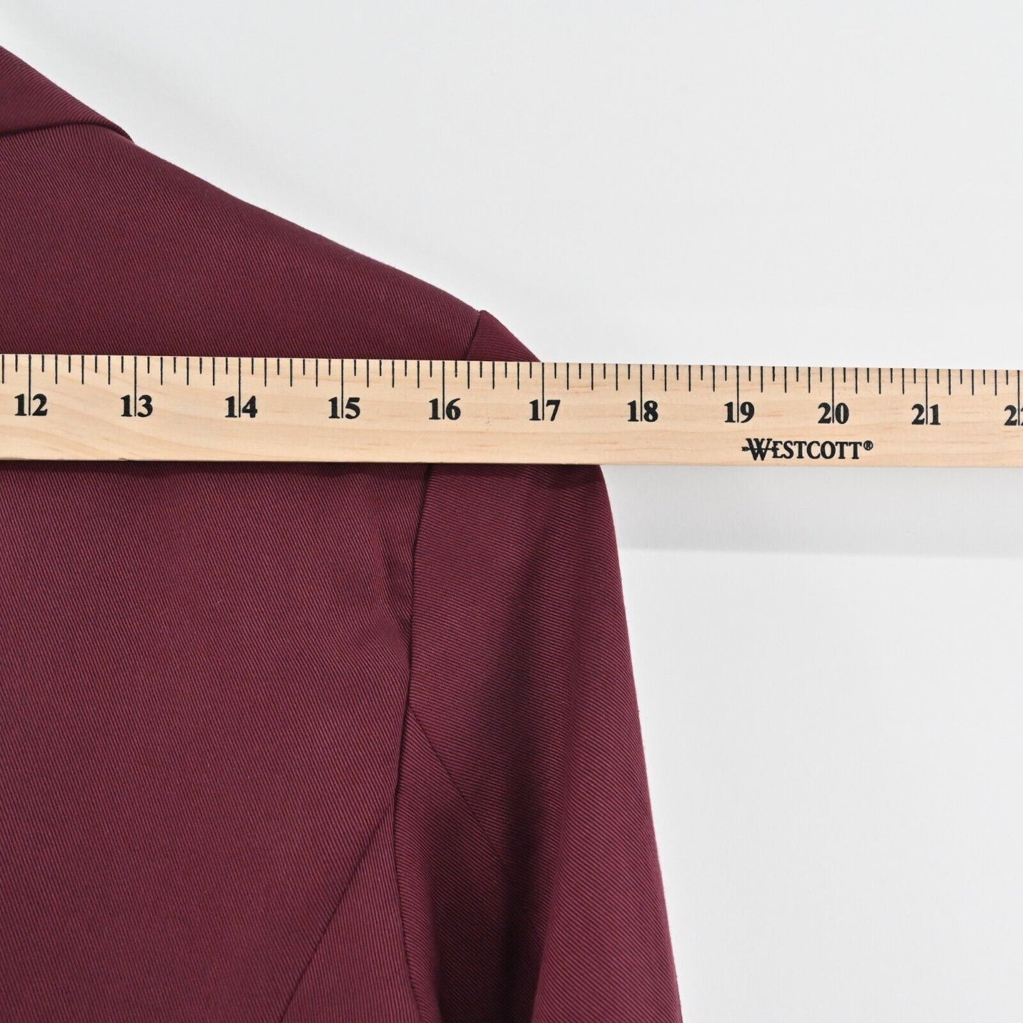 LOFT Blazer Womens Sz XS Burgundy Open Front Shawl Collar Jacket Corpcore Maroon