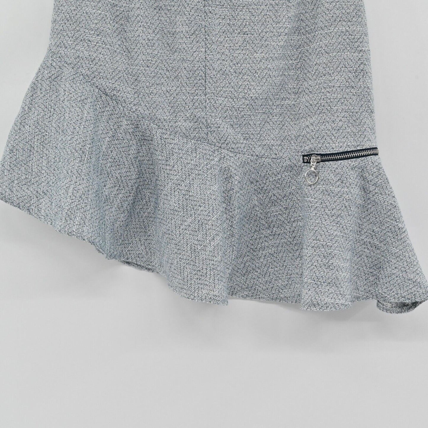 CHELSEA and WALKER Skirt Womens Size 4 Asymmetric Zipper Detail Tweed Mini