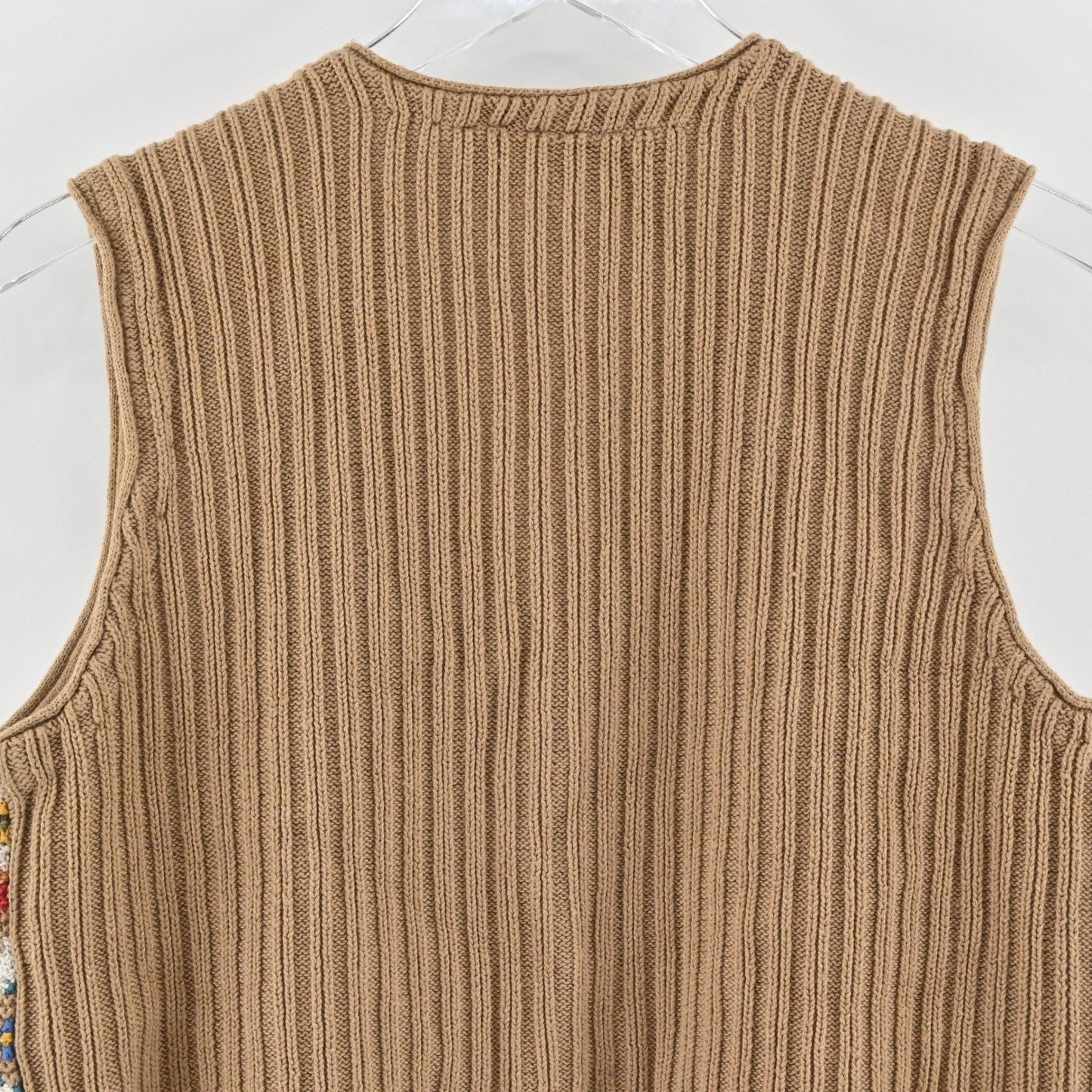 Vtg Y2k Lizsport Sweater Vest Size M Fair Isle Sleeveless Knit Top Multicolor