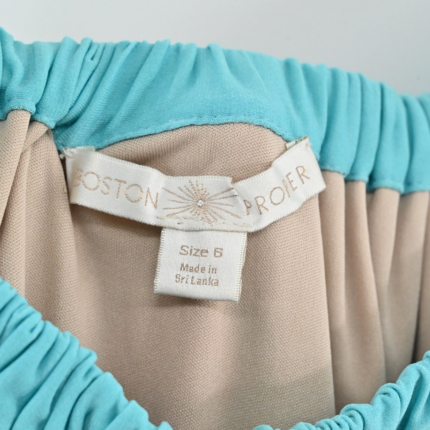 Boston Proper Blouson Dress Size 6 Colorful Ikat Off The Shoulder Boho Vibrant