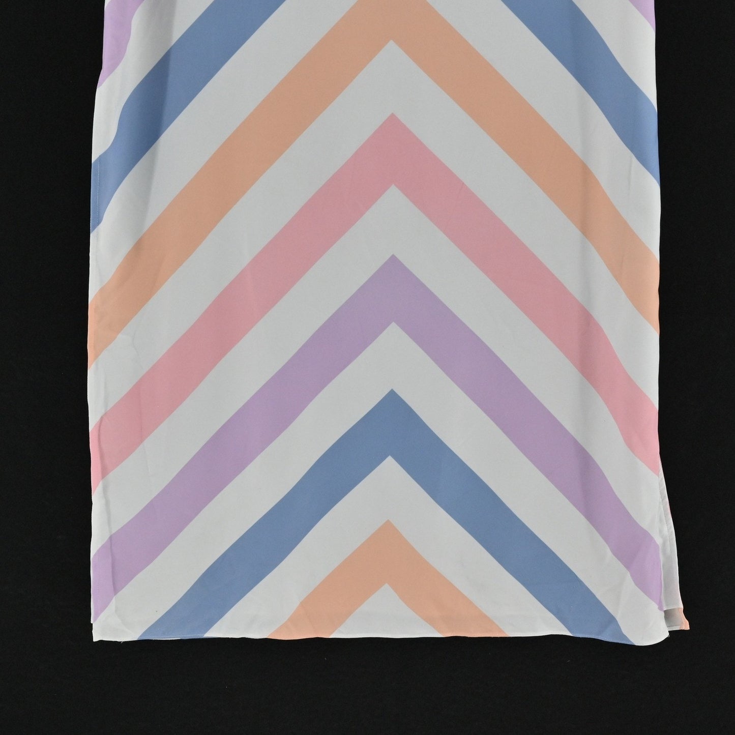 Sail to Sable Charade Maxi Dress Size L Caftan Pastel Long Sleeve Chevron STS