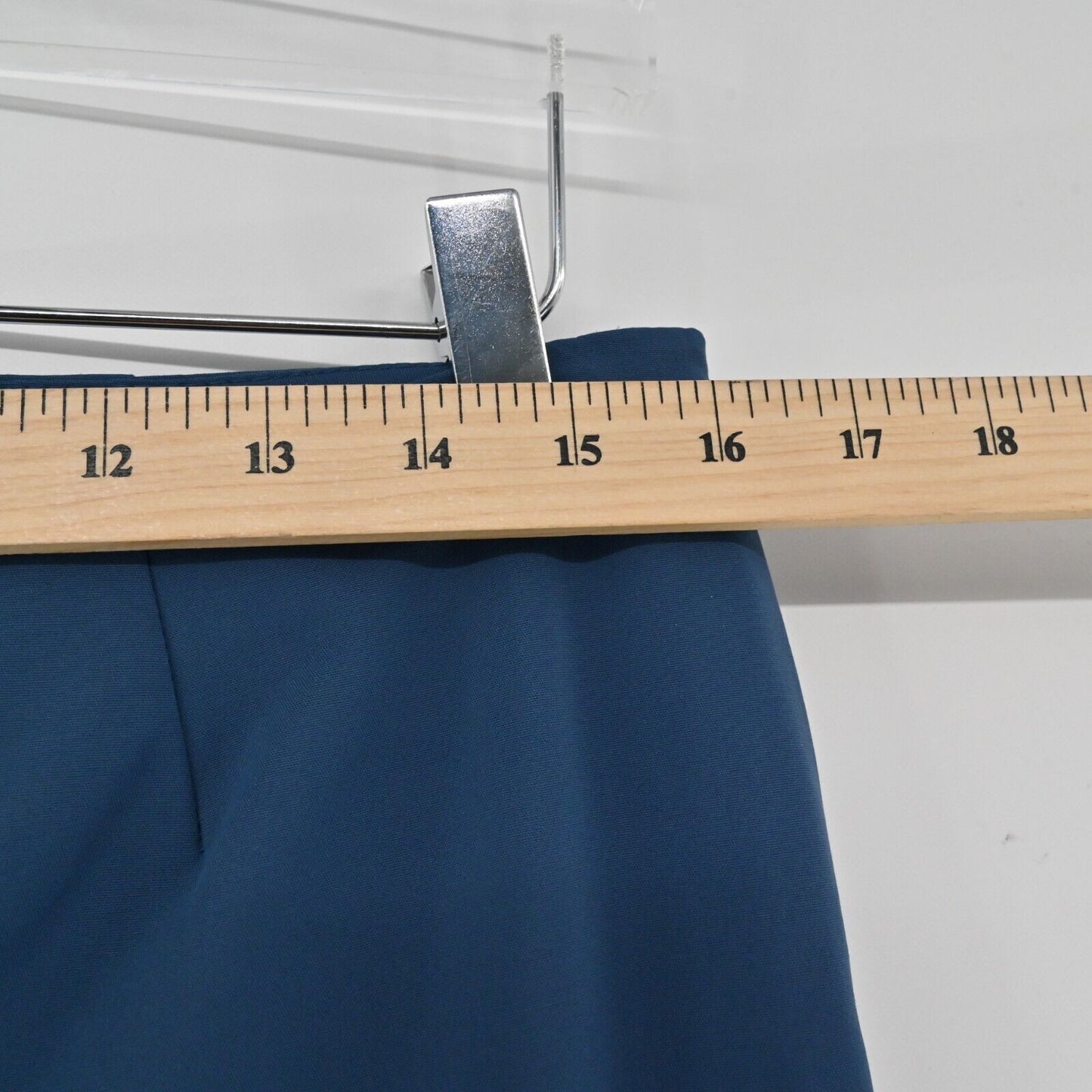 LAFAYETTE 148 Pants Womens Sz 8 Blue High Waisted Pull On Stretch Straight Ankle
