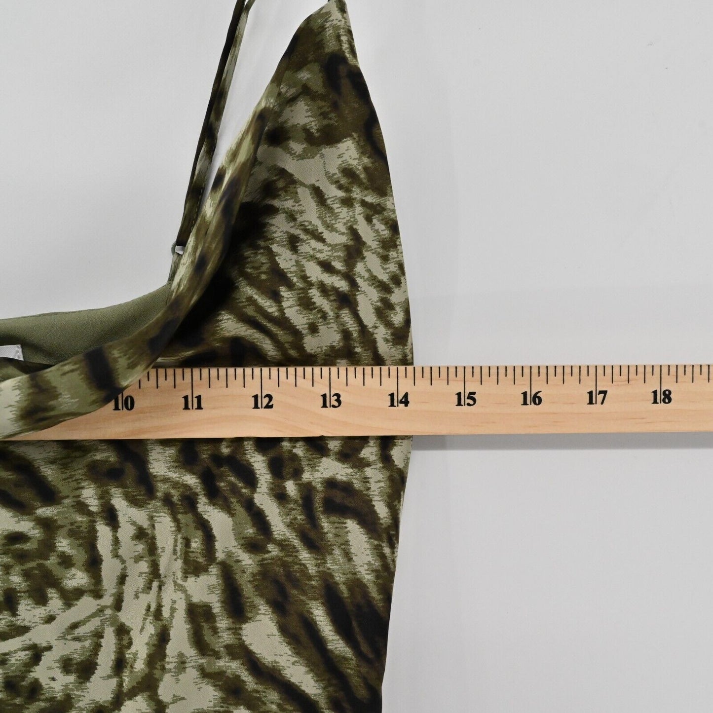 GOOD AMERICAN Dress Womens Size M Jungle Print Cowl Neck Viscose Stretch Midi