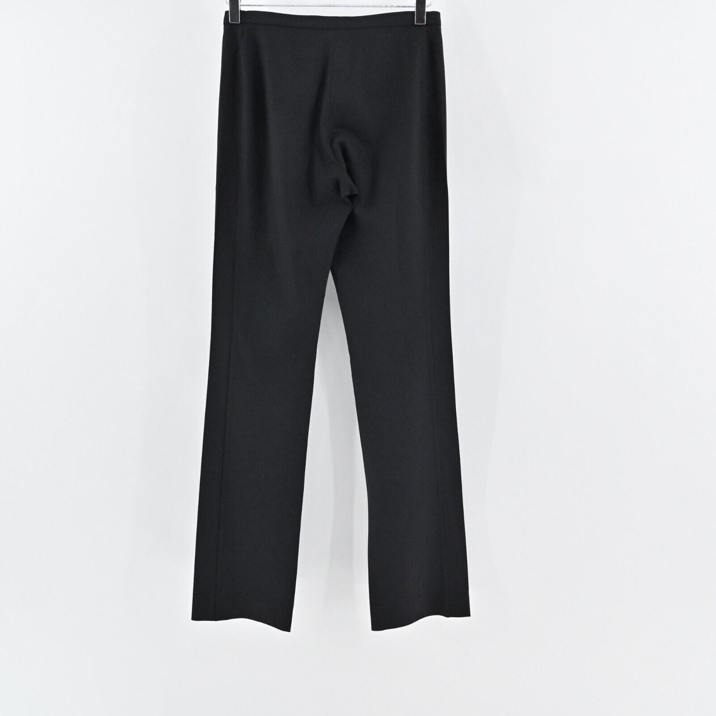 Vtg GIANNI VERSACE Pants Womens Sz 6 Black Wool Blend Mid Rise Straight Leg 80s