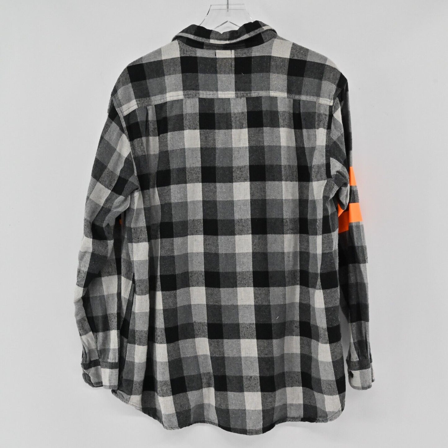 FURST OF A KIND Shirt Mens Sz XL Long Sleeve Check Print Black Soot Button Down