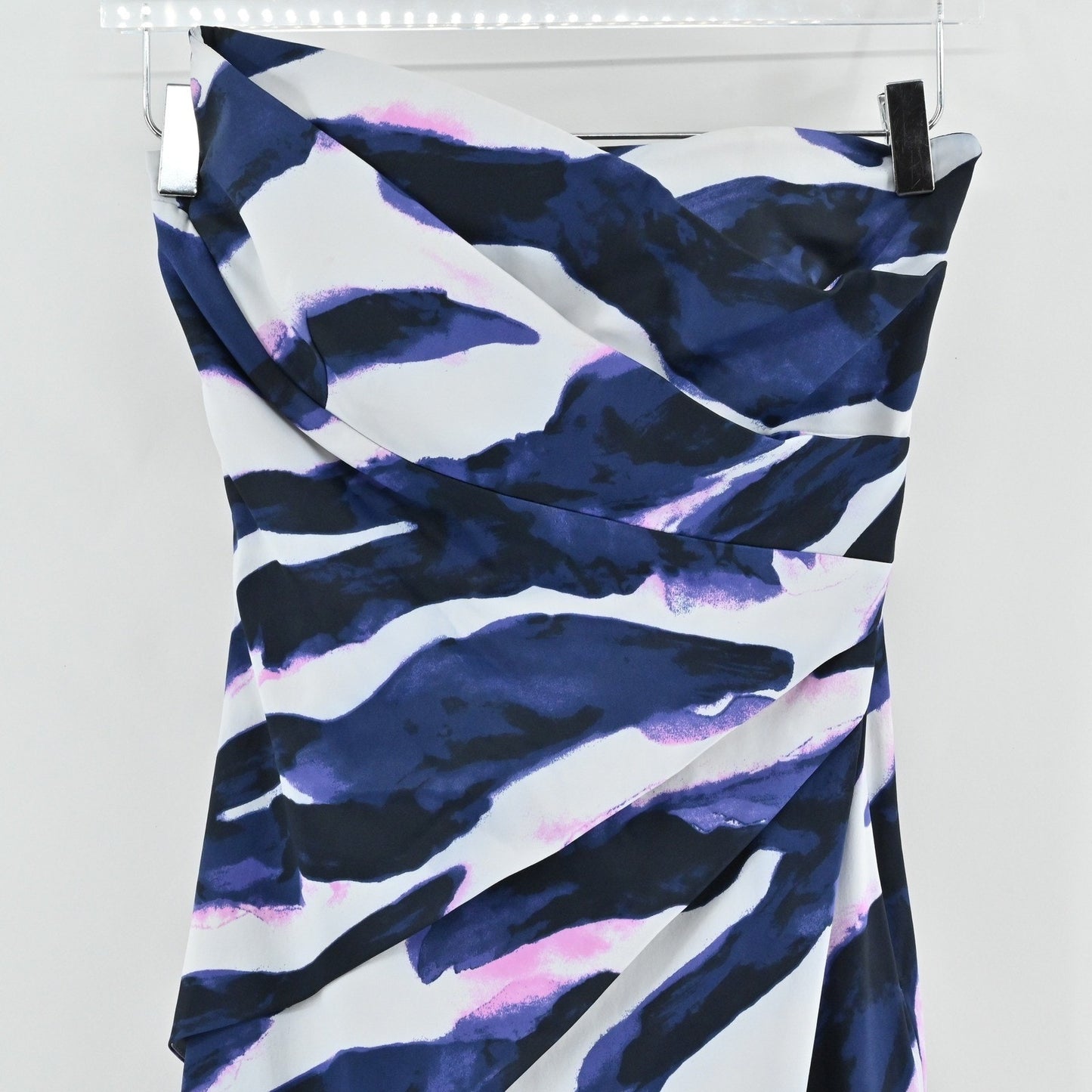 Karen Millen Zebra Print Strapless Dress Size UK 10 US 6 Bodycon Cocktail Party