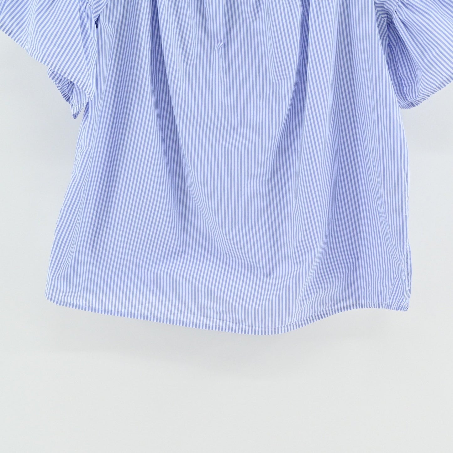 Kate Spade Womens Broome Street Stripe Off The Shoulder Top Size L Ruffle Sleeve