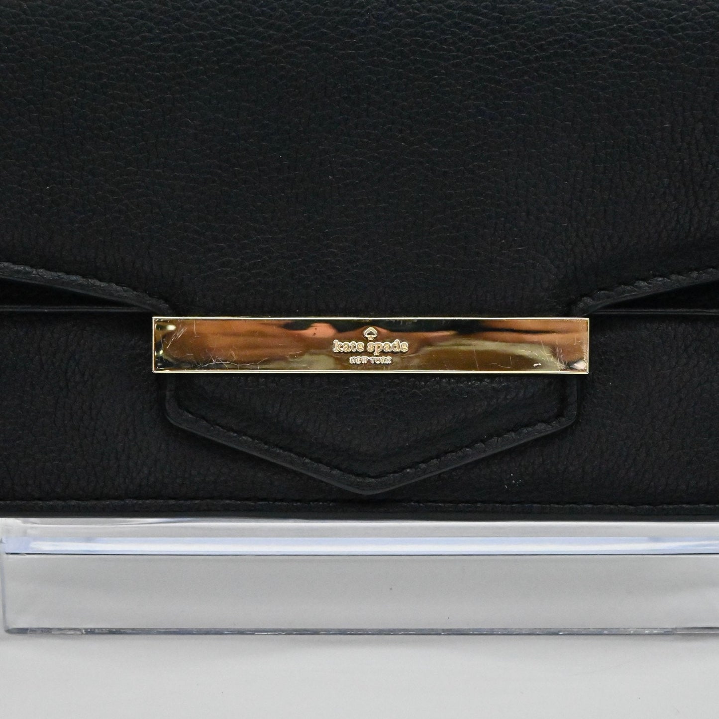 Kate Spade Kaela Carmel Court Black Leather Small Crossbody Bag Classic Flap