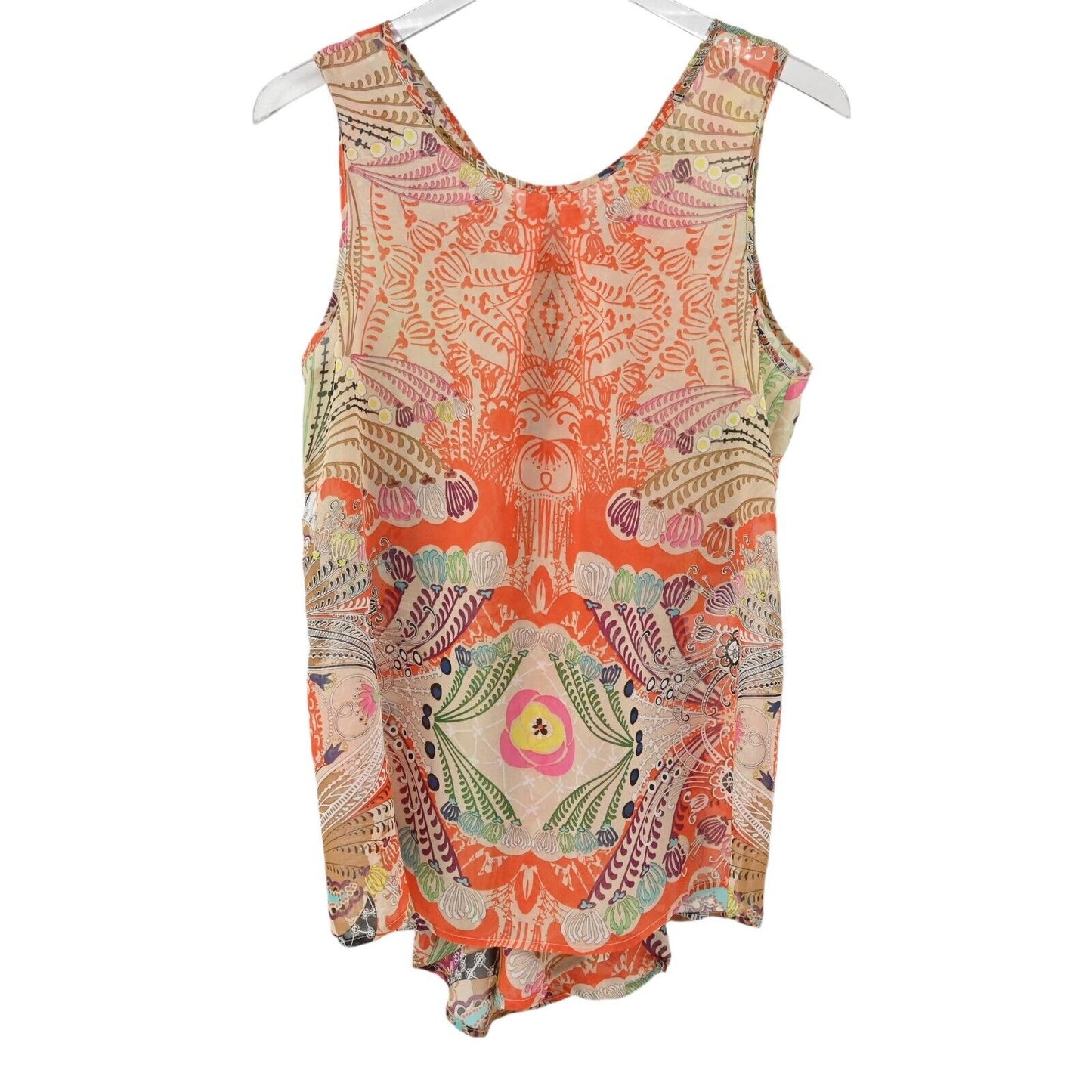 LA FEE MARABOUTEE Top Womens Size 40 Multicolor Printed Sleeveless Tank Blouse