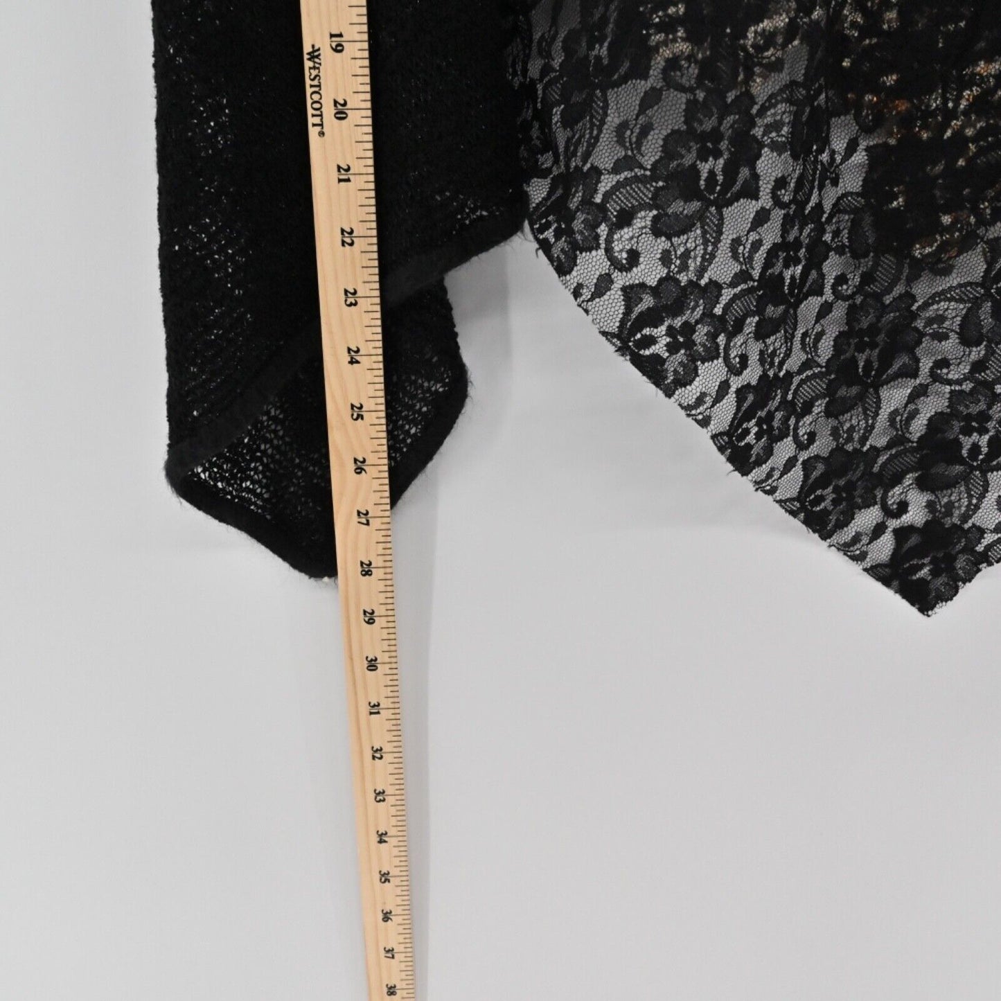 ANTHROPOLOGIE Poncho Womens Size M CECILIA PRADO Black Floral Metallic Wrap NEW