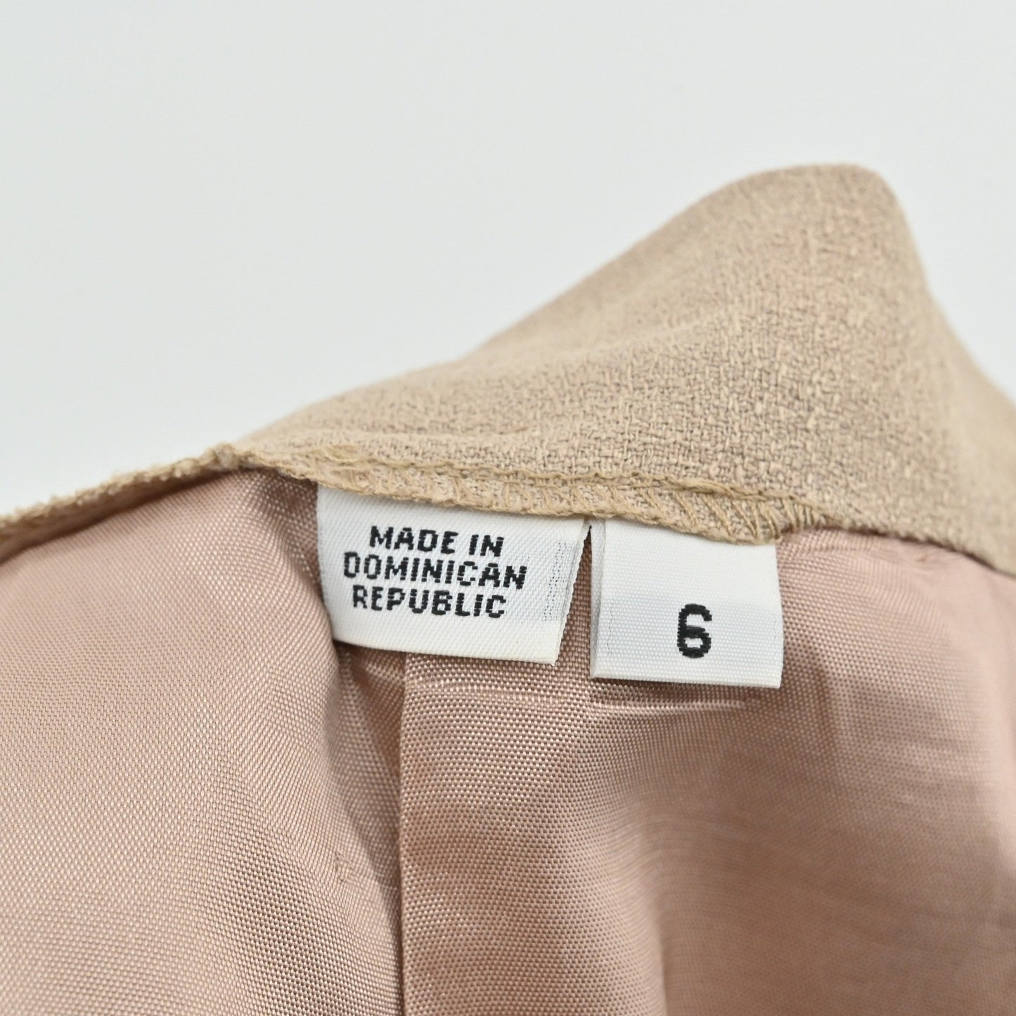 Vtg Oleg Cassini Skirt Suit Size 6 Beige Academia Old Money Quiet Luxury Career