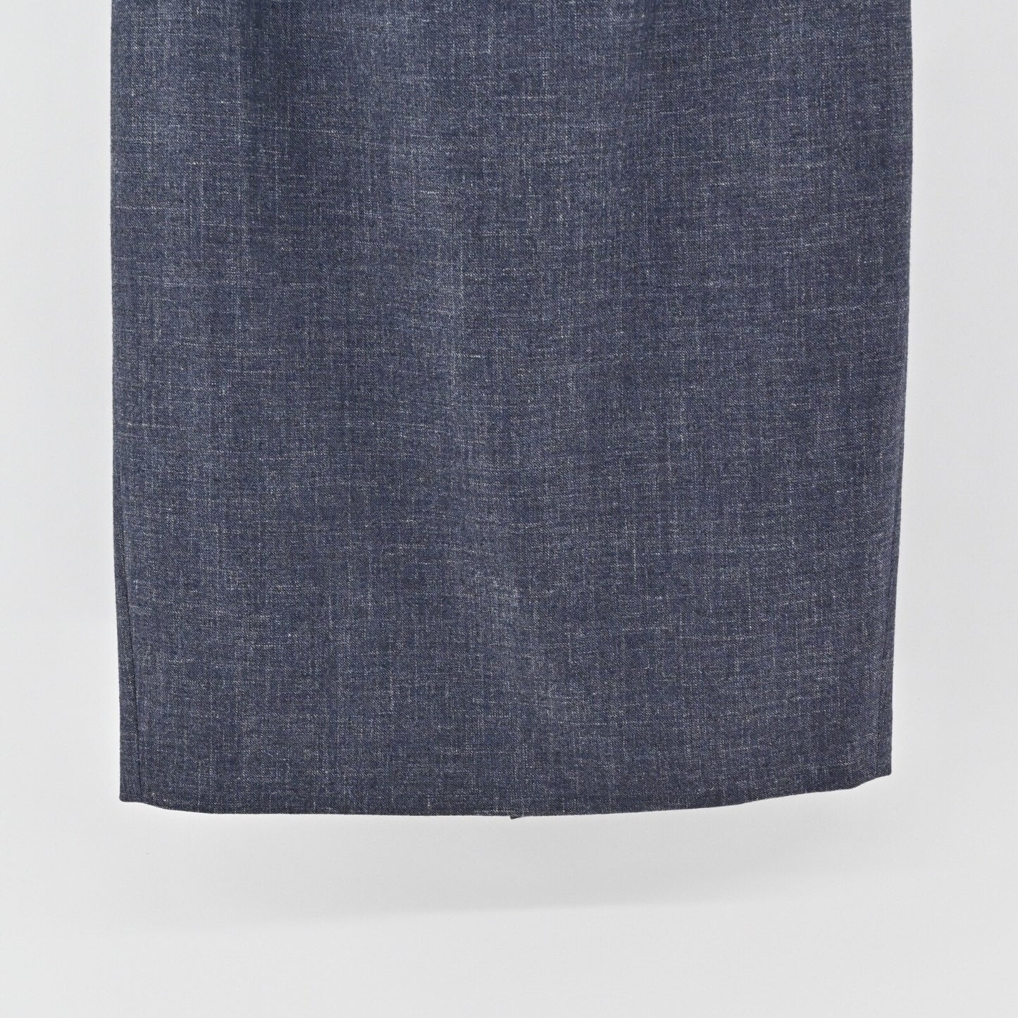 LES COPAINS Skirt Size 46 Blue Wool Silk Linen Stretch Knee Length Pencil Career