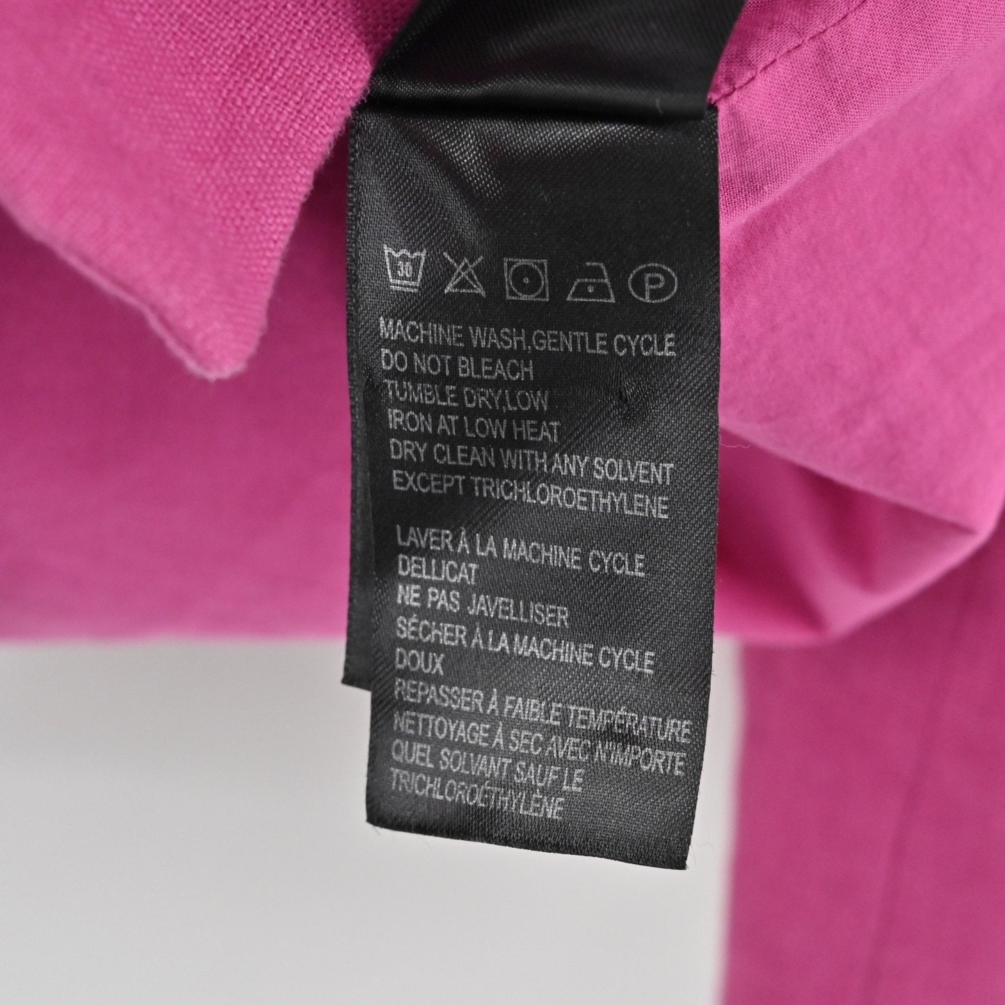 FARM RIO Womens Oversized Linen Blazer Size M Pink Single Breasted Shoulder Pads